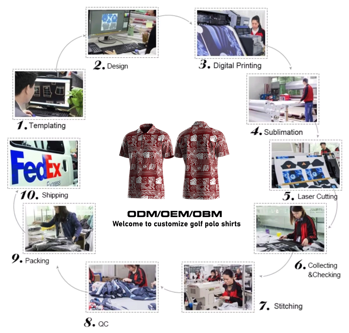 Sublimated process of red retro polo t shirts men cotton golf shirt