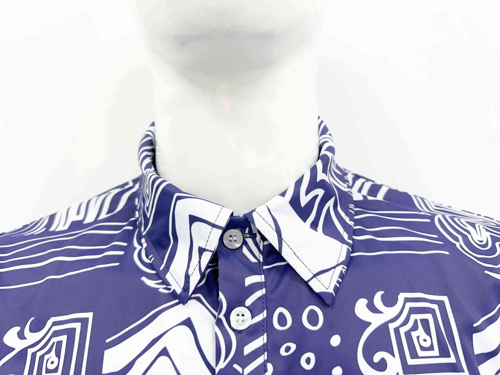 Collar details - Purple Retro Golf Shirts Polo Tshirt Best Tee And Supplier Mens