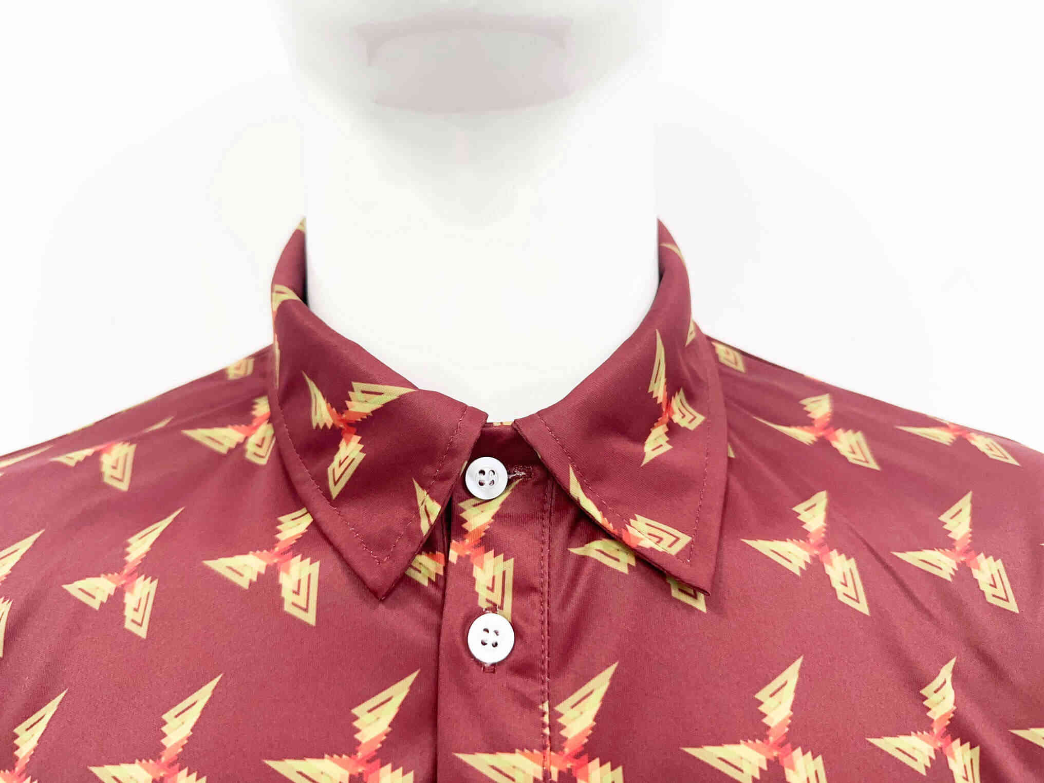 Collar details - Retro Windmill Golf Tee Shirt Customized Polo