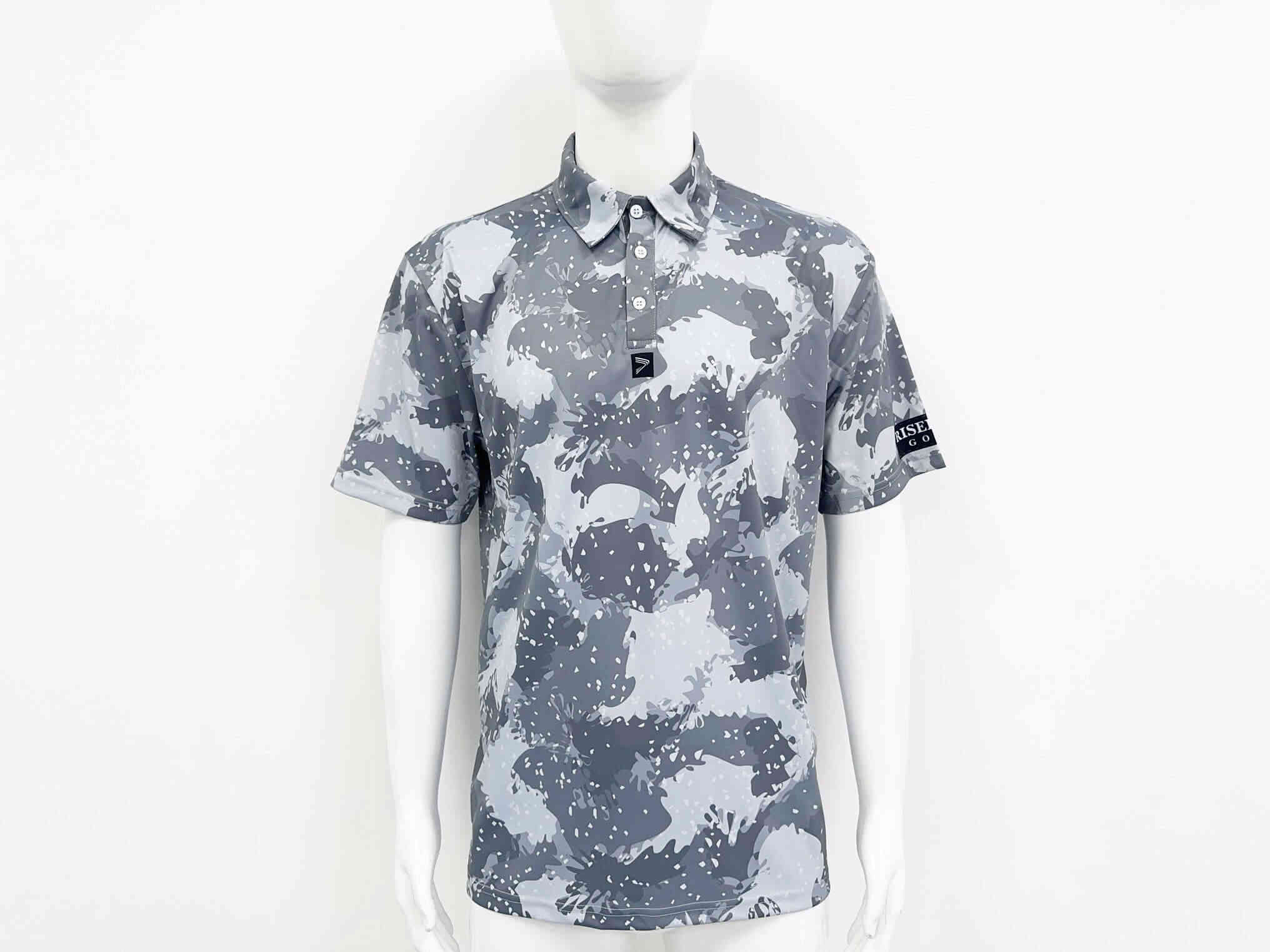 Front view - Cotton Polo Camo Tees T-Shirts Golf T Shirts For Men