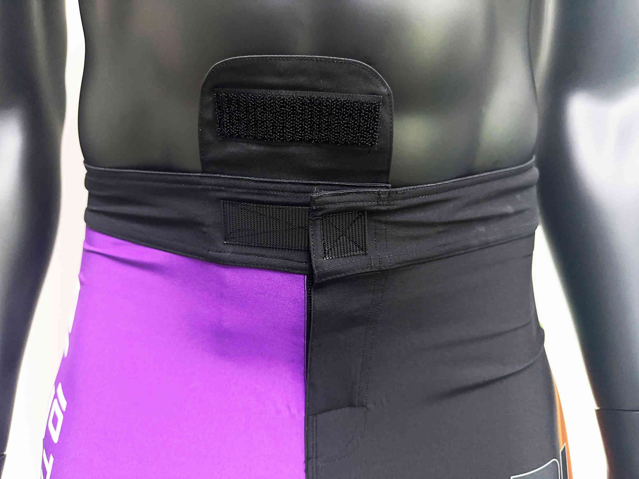 Waist velcro opening details - Fruite Tenth Planet Purple Rank Jiu Jitsu Shorts