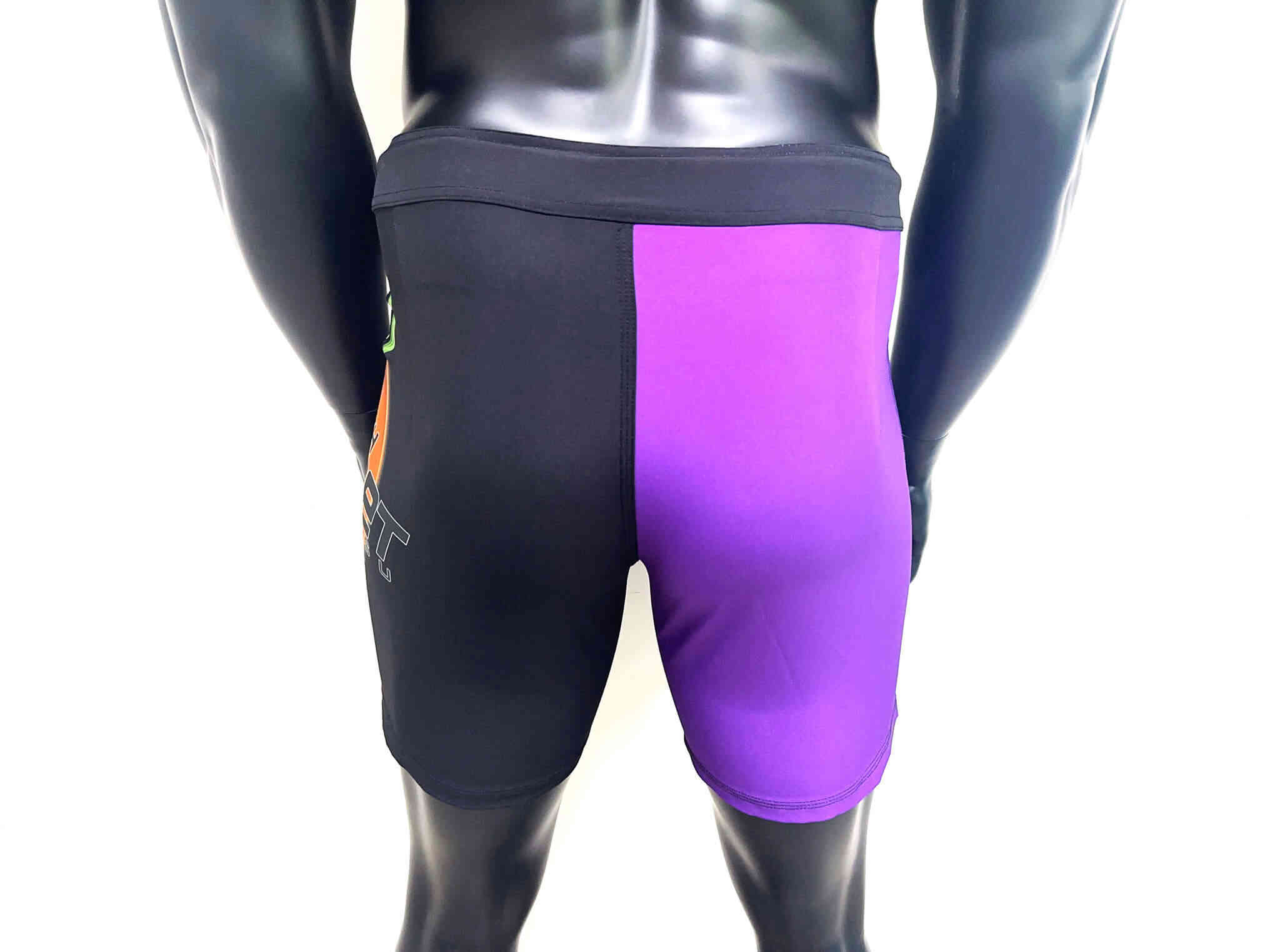 Zoom back view - Fruite Tenth Planet Purple Rank Jiu Jitsu Shorts