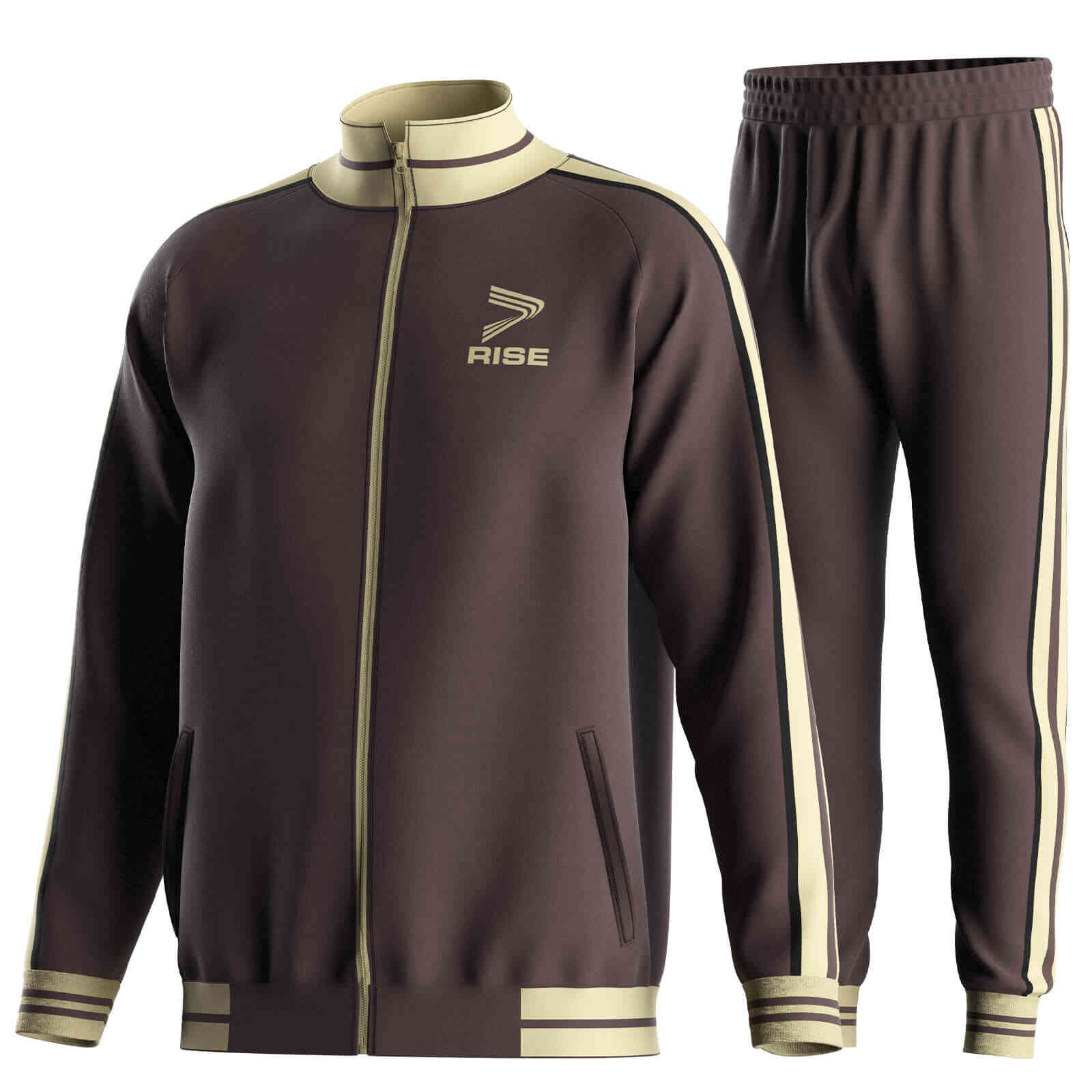 
                Custom Brown Tracksuits Wholesale RISEPECT