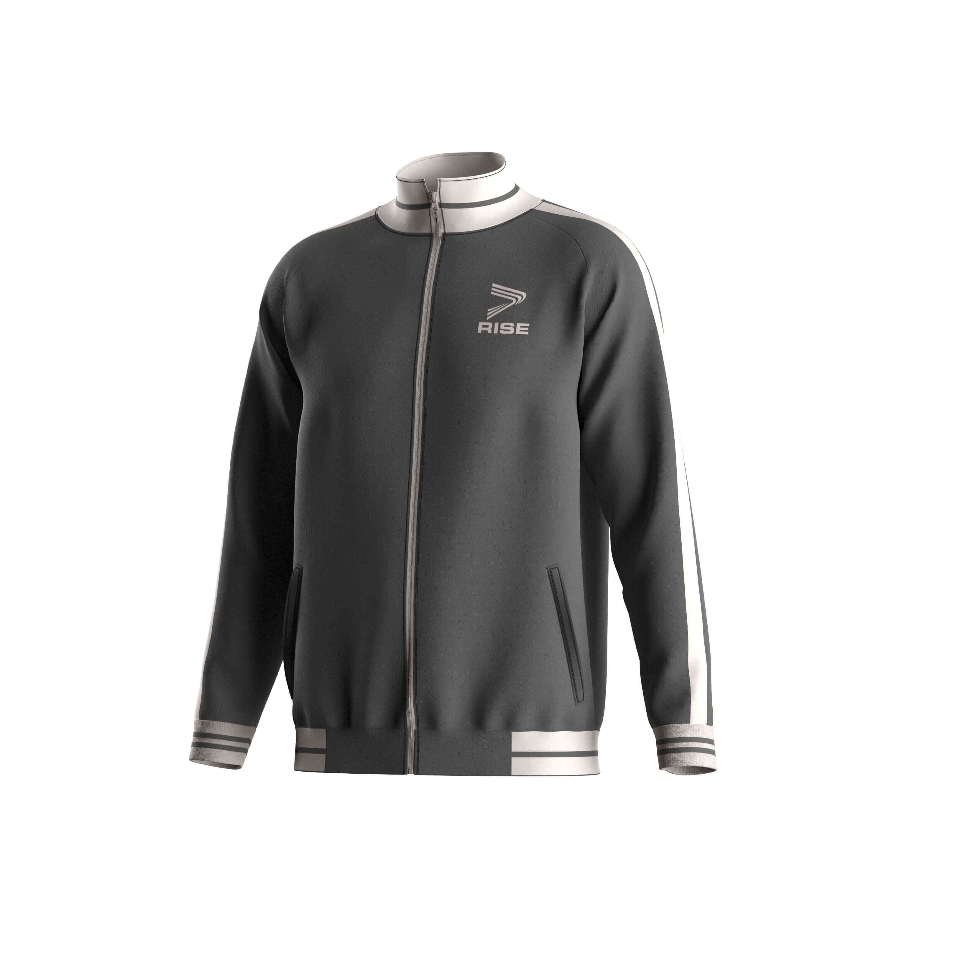 
                Custom Dark Gray Track Jacket Wholesale Sublimated Sportswear