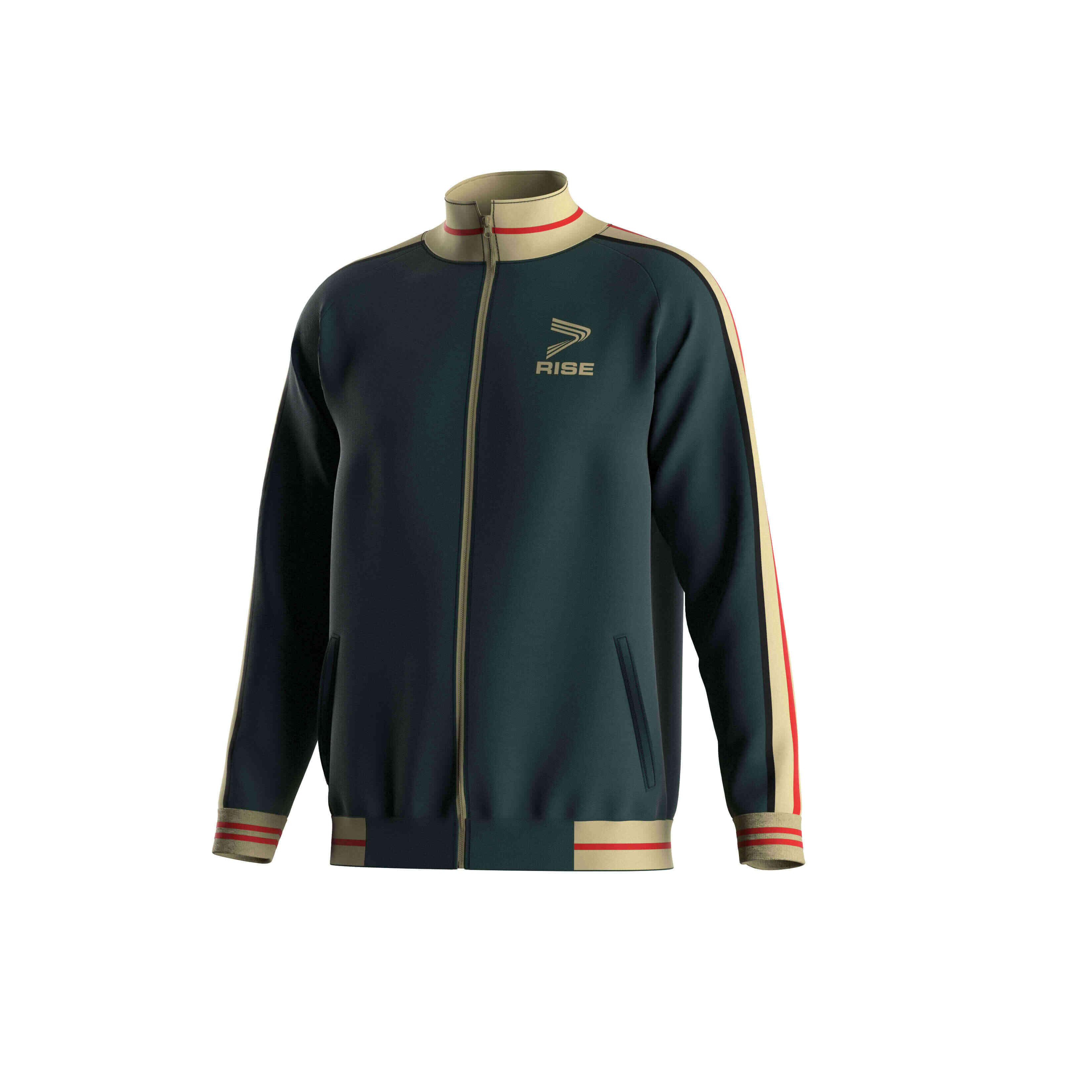 
                Custom Dark Green Track Jacket Wholesale Sublimated Sportswear