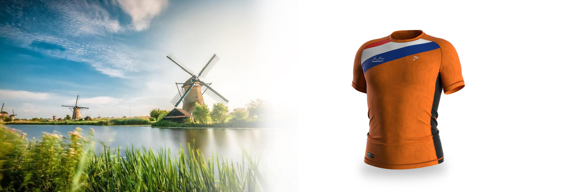 Netherlands Jiujitsu Elite Rash Guard Short-Sleeve Orange For Men Women