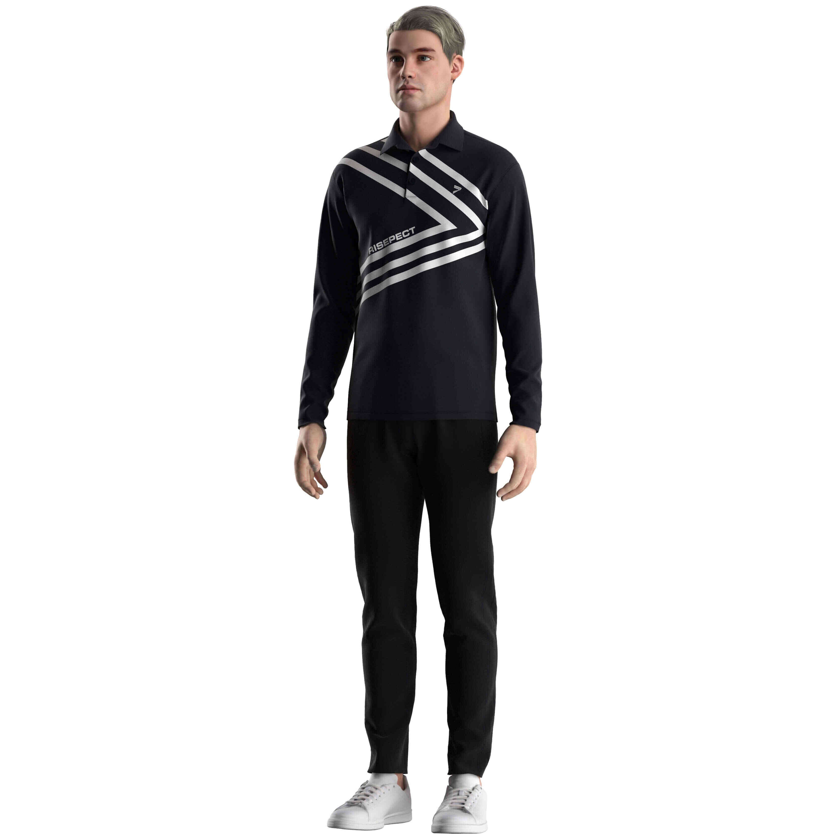 
                Fashion Fit Golf Polo Shirt Polyester Long Sleeve Design for Clubs