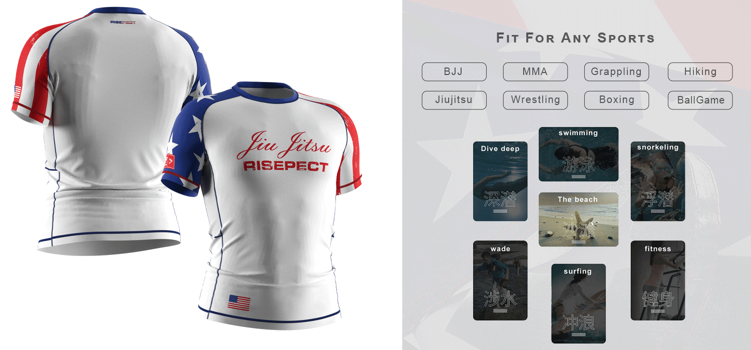 Fit for any sports: BJJ, jiujitsu, MMA, wrestling, grappling, boxing, hiking, ballgame, swimming, dive deep, snorkeling, the beach, wade, fitness, surfing and others.