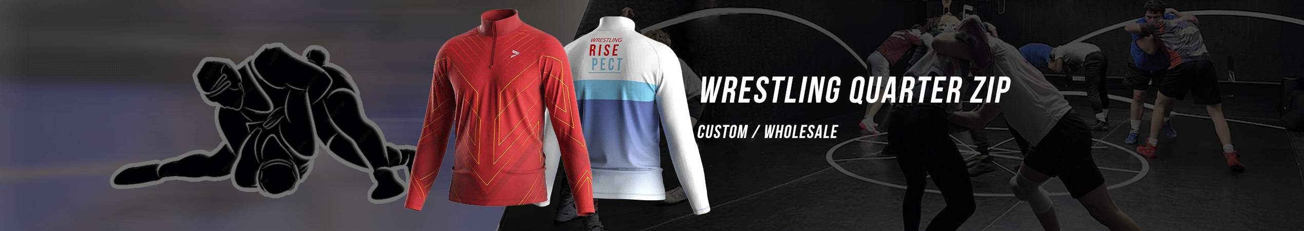 Wrestling Quarter Zip Custom Wholesale