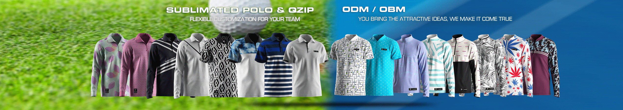 Sublimted Polo & Qzip Custom Wholesale
