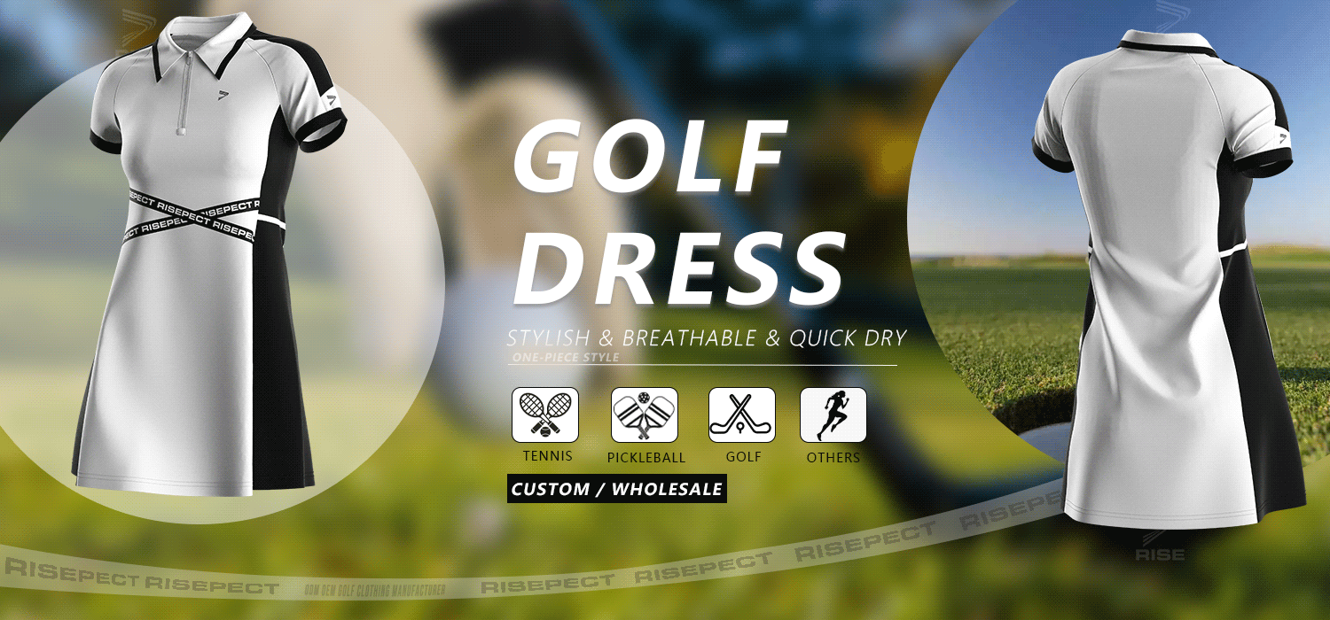 One-piece style golf dress for women - stylish & breathable and quick dry, suitable for tennis,pickleball, golf, and others. Can do ODM/OEM. Custom or Wholesale.