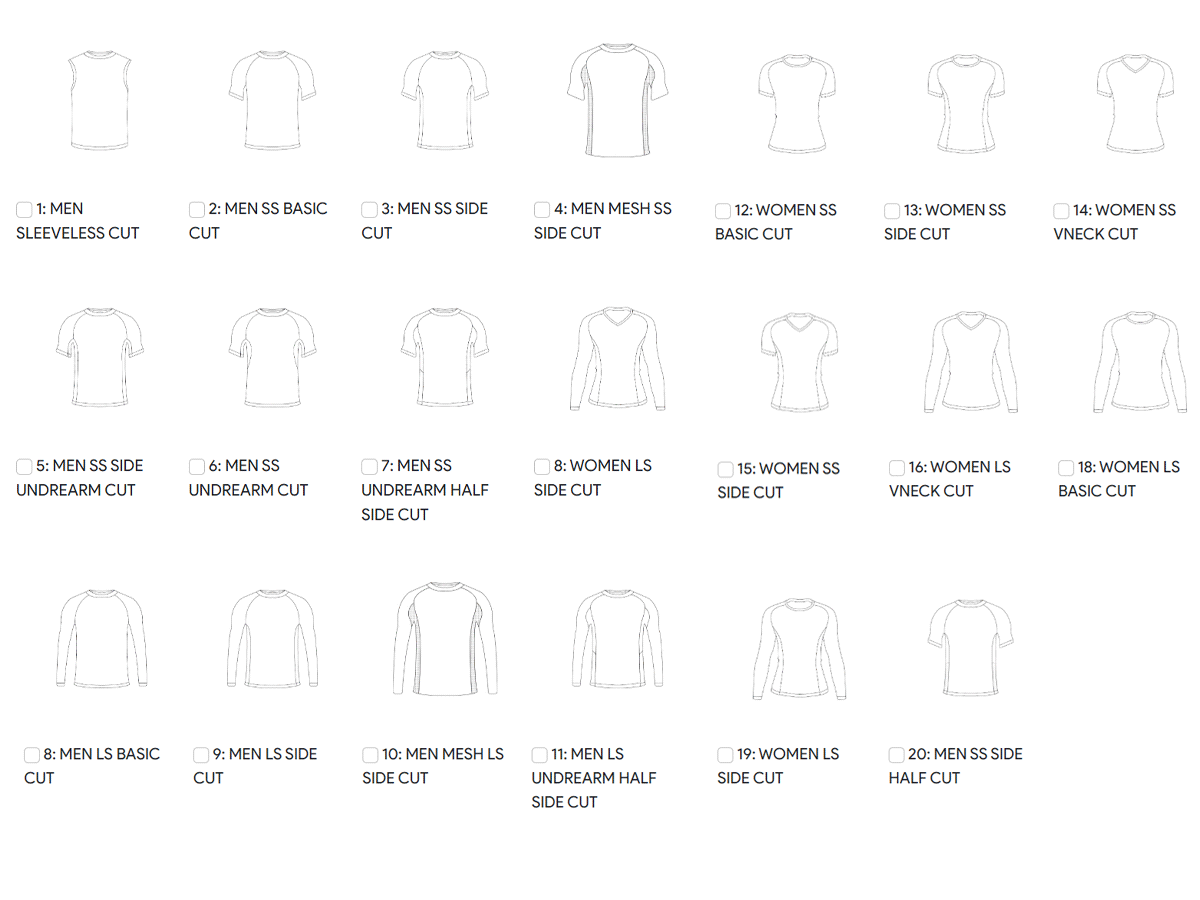 Custom sublimation rash guard page