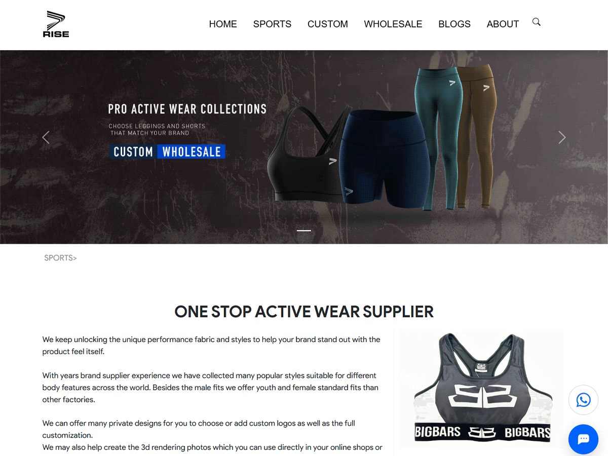 Active Wear Manufacturer Rise Sportswear