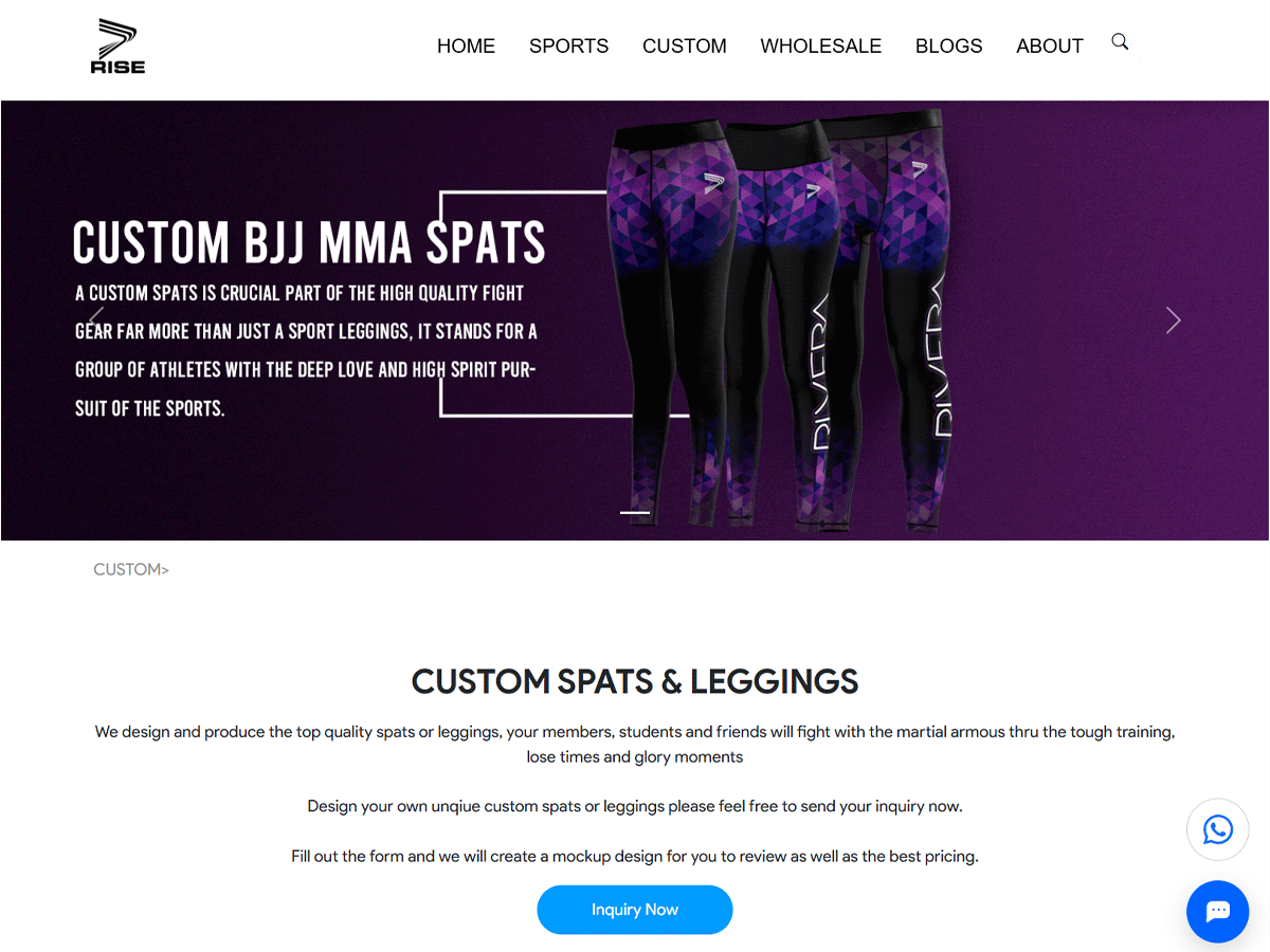Custom sublimation spats and leggings page
