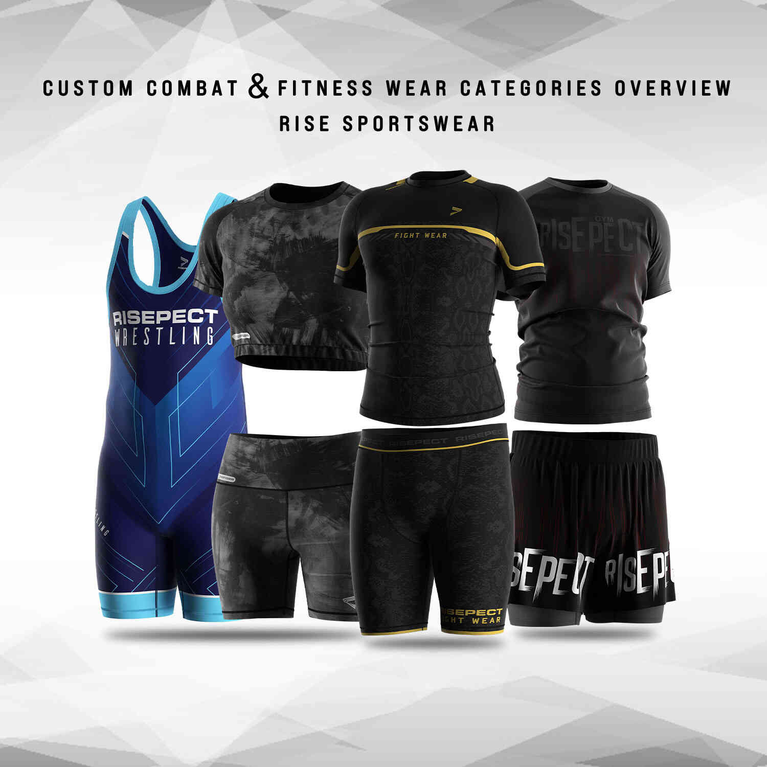 
                Full Customizable Combat & Fitness Wear Categories Overview