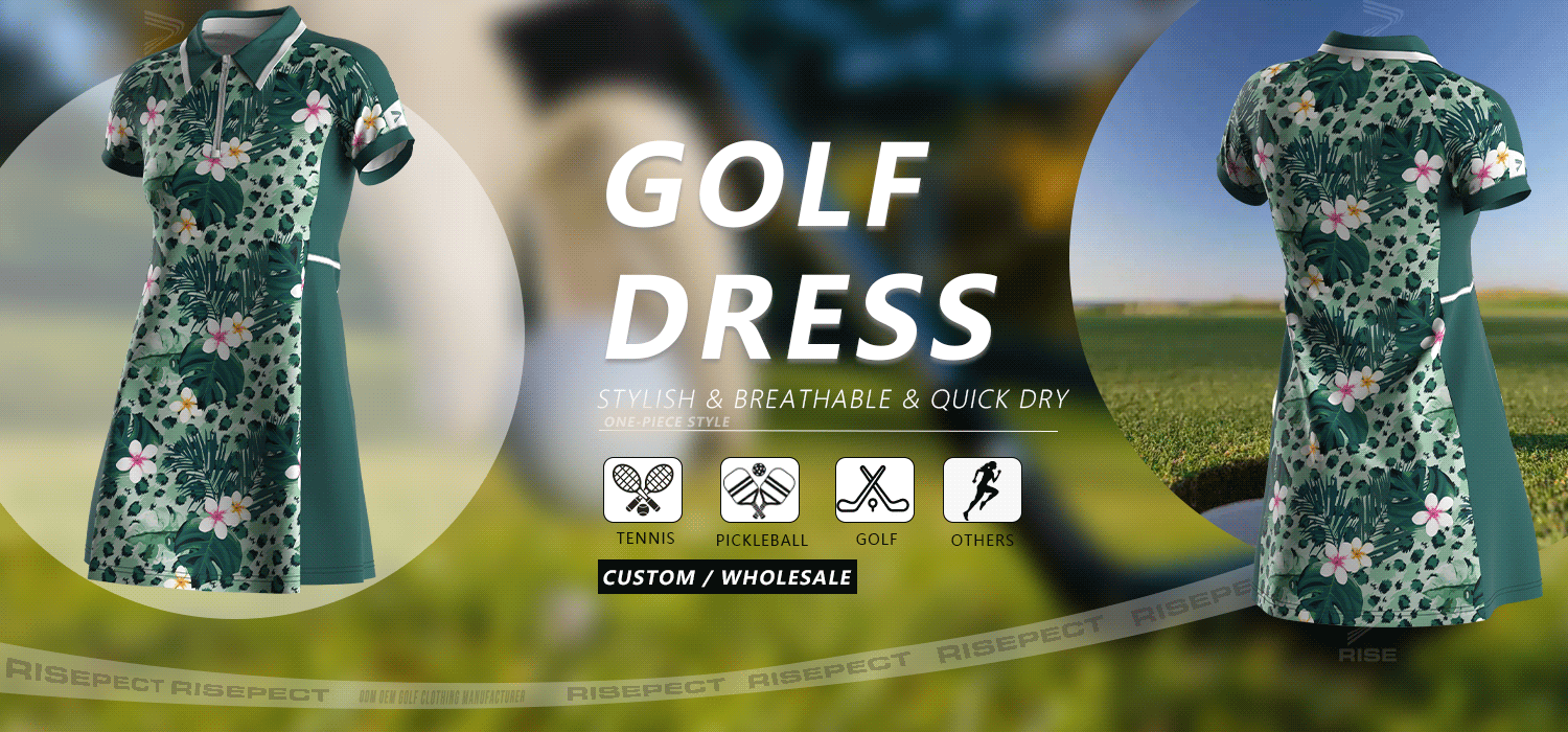 One-piece style golf dress for women - stylish & breathable and quick dry, suitable for tennis, pickleball, golf, and others. Can do ODM/OEM. Custom or Wholesale.