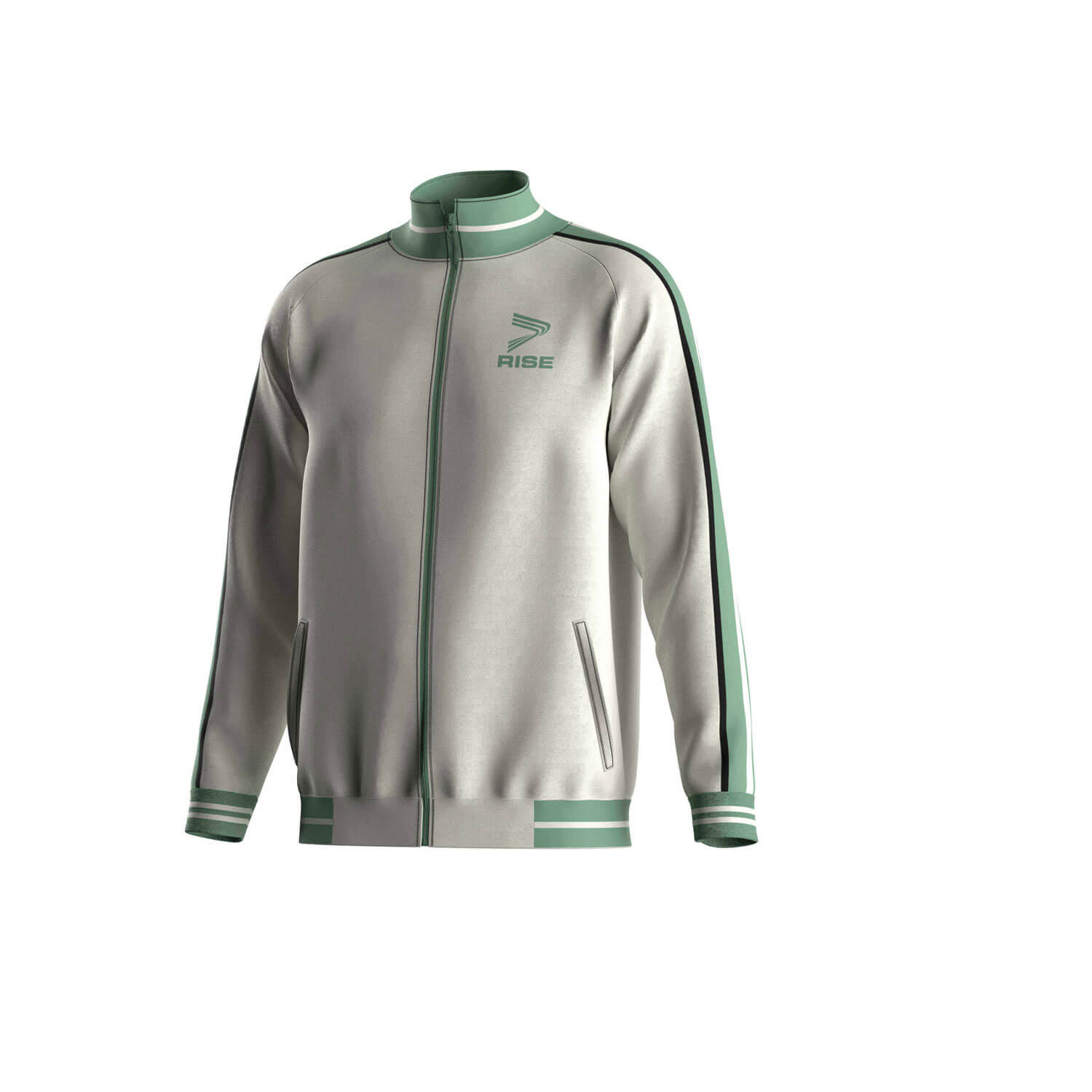 
                Custom White Track Jacket Wholesale Sublimated Sportswear