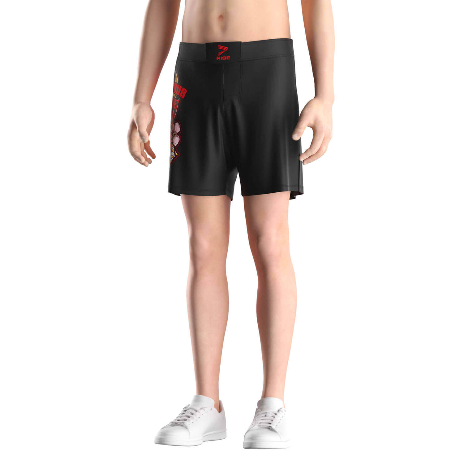 
                PRAJNA BLACK MMA NOGI JIUJITSU FIGHT SHORTS