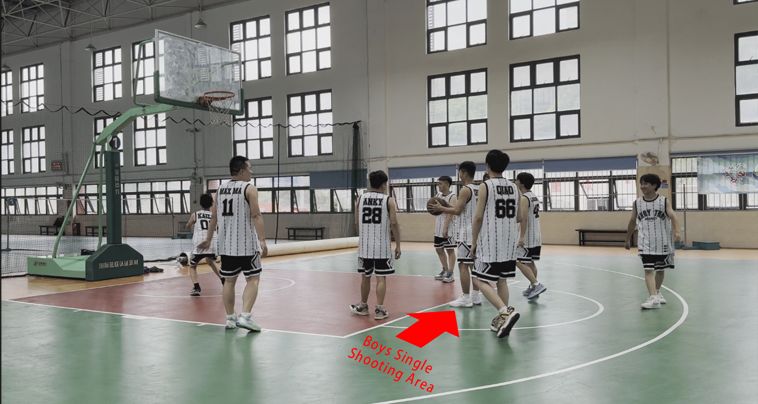 Rise Men's Single Basketball Shooting Game Area