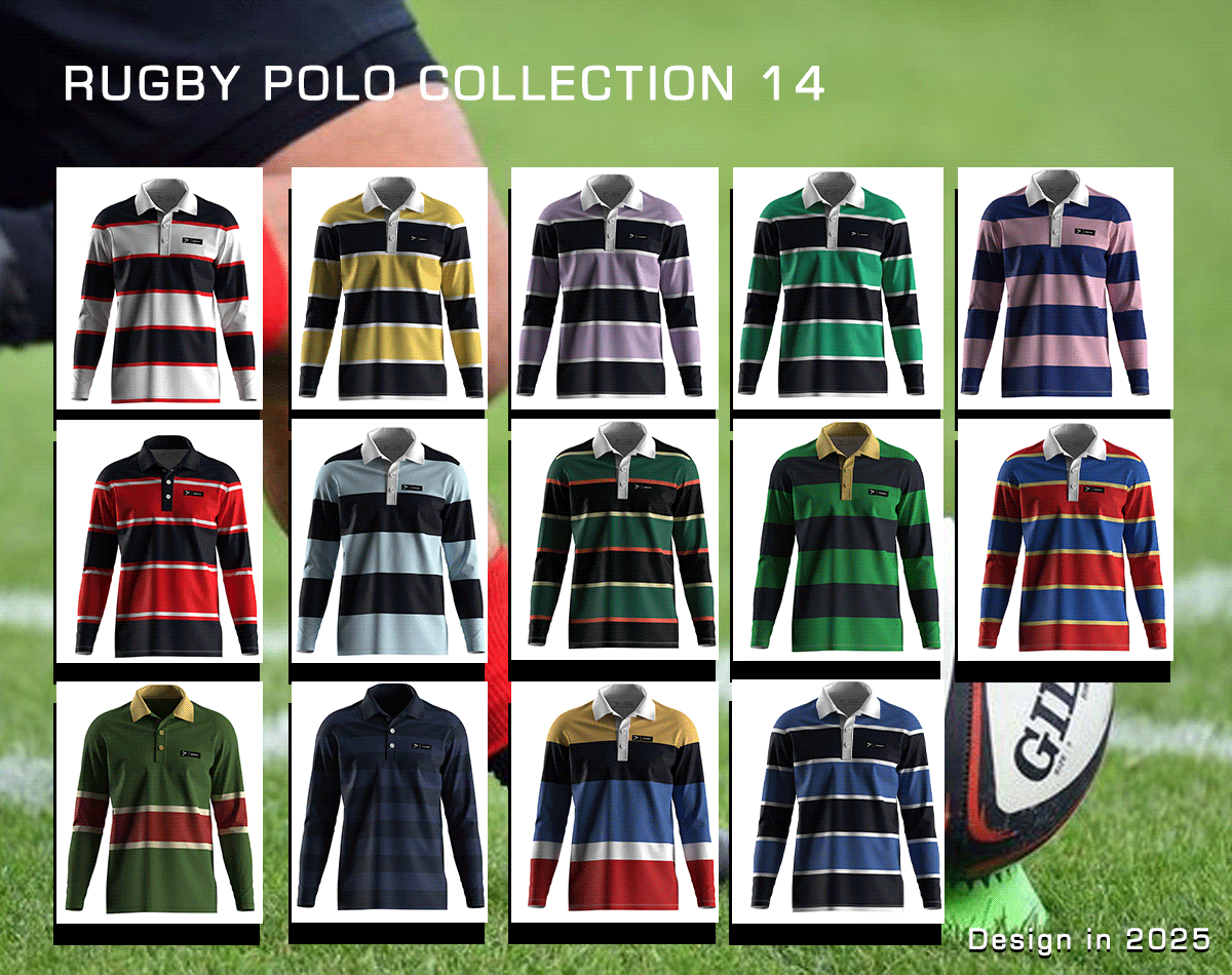 14 Striped Rugby Polo Collection Design in 2025