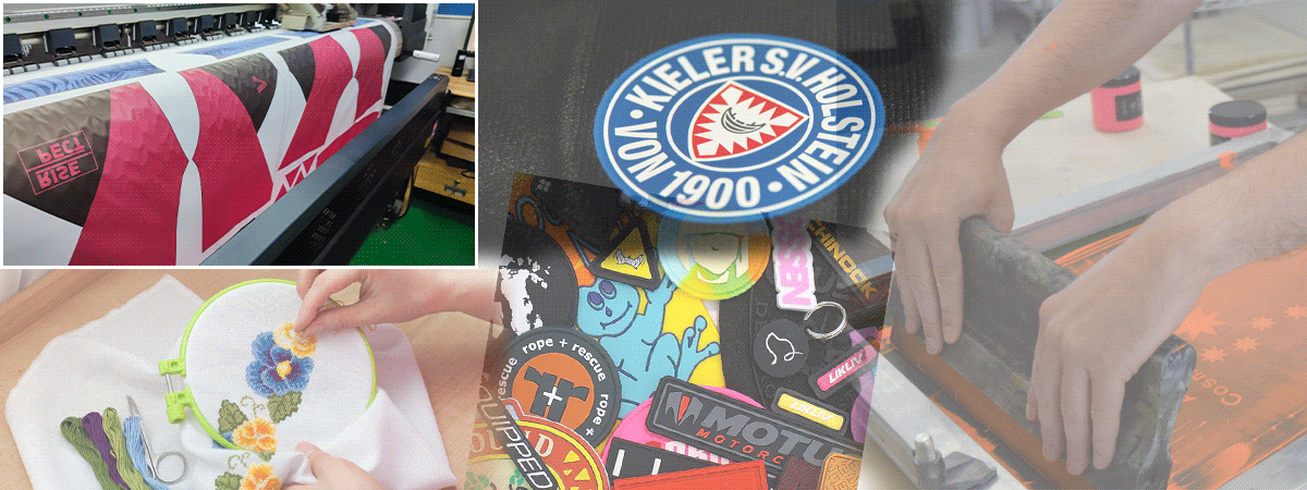 Rise Sportswear offer a full suite of branding applications - Sublimation printing, Heat transfer logos, Screen printing, Embroidery, Silicone patches and rubberized patches.