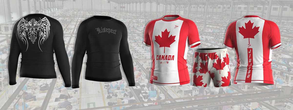 Rise Sportswear popular fight wear collections: rash guard and shorts