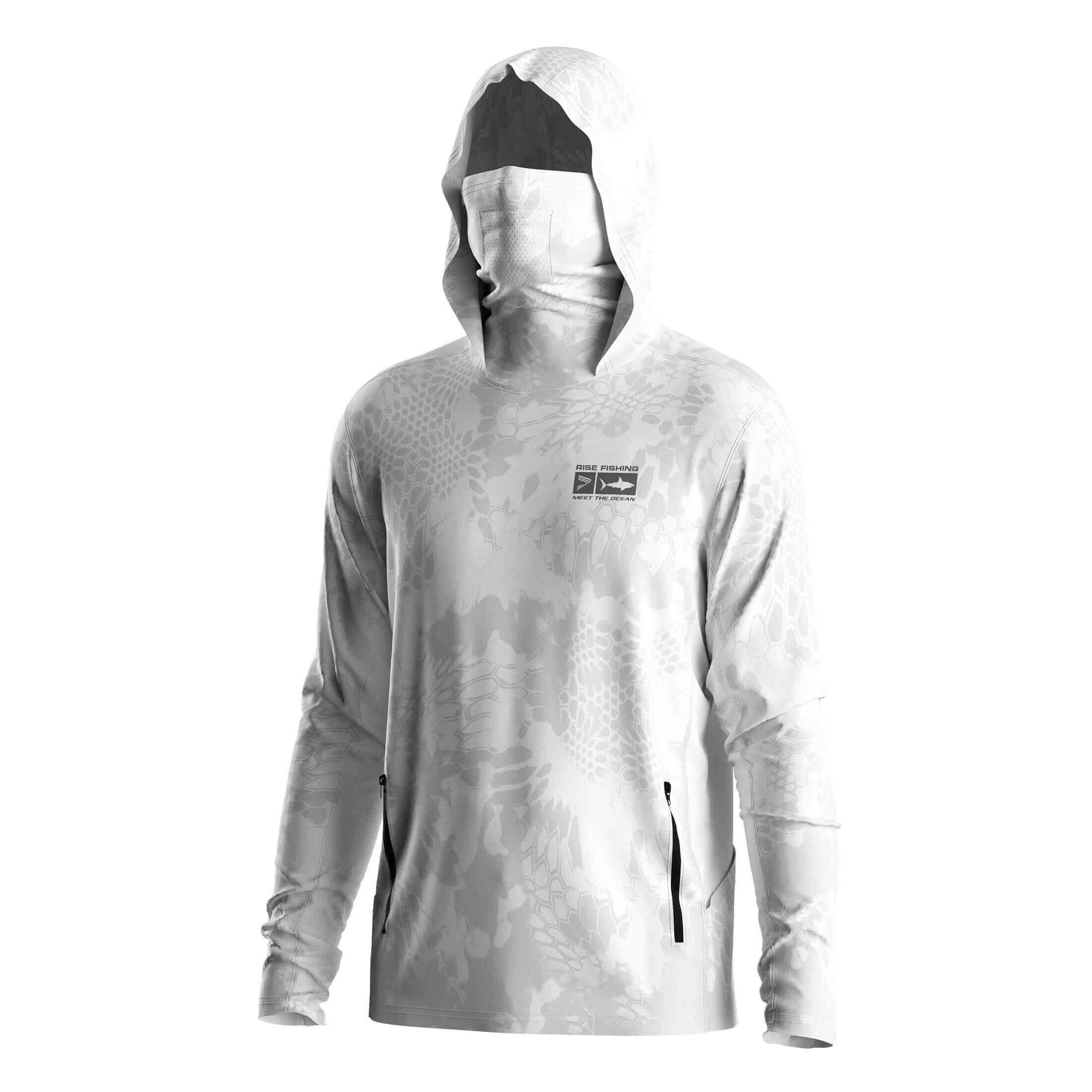 
                Fish Scale Camo Mask Fishing Hood Shirts Men's Custom Factory Supply