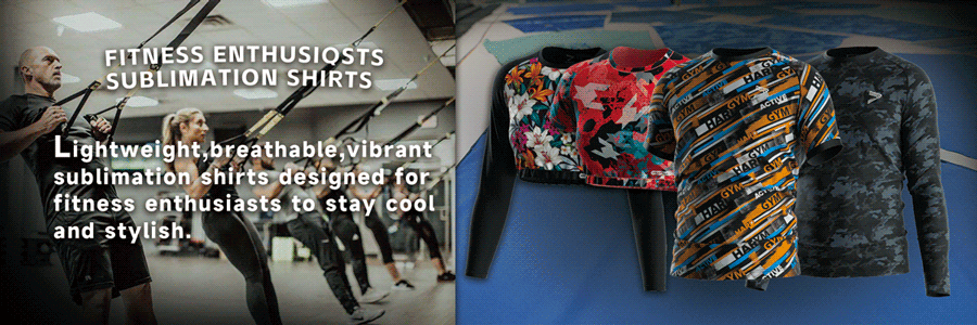 RISE sublimation shirts for fitness enthusiasts—lightweight, breathable, and bold.