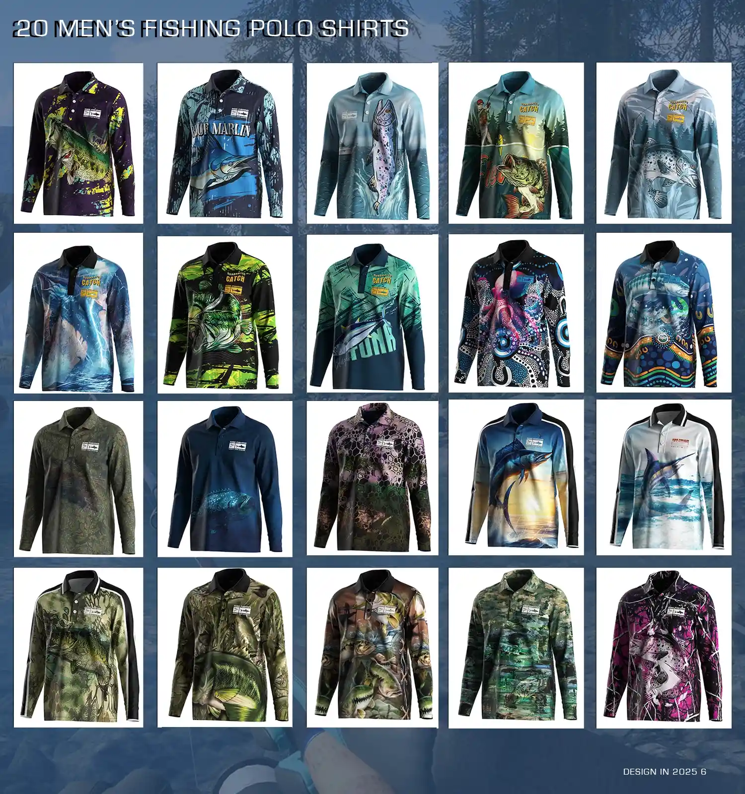 20 men's fishing polo shirts designs in July 2025 Rise Sportswear