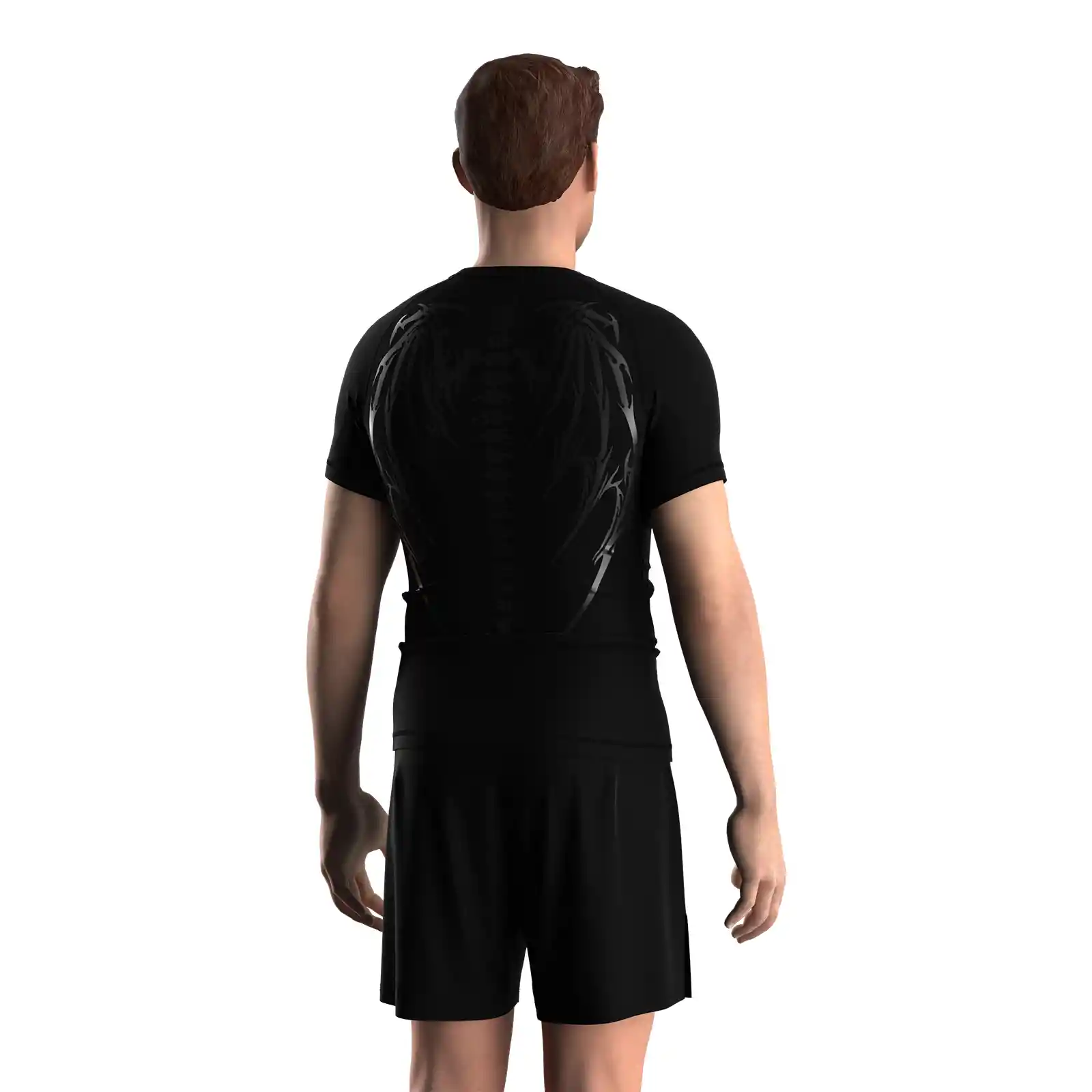 
                Dark Angel Wings Gothic Rash Guard Compression Tee for Surf & Gymwear