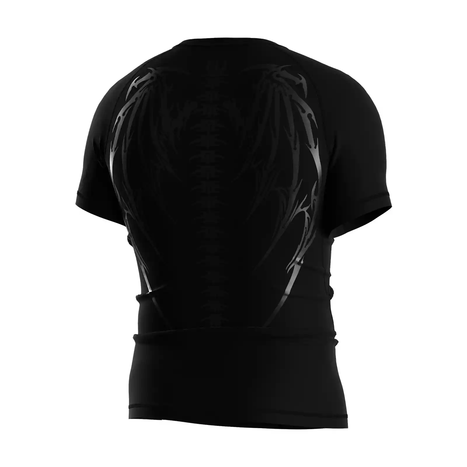 
                Dark Angel Wings Gothic Rash Guard Compression Tee for Surf & Gymwear
