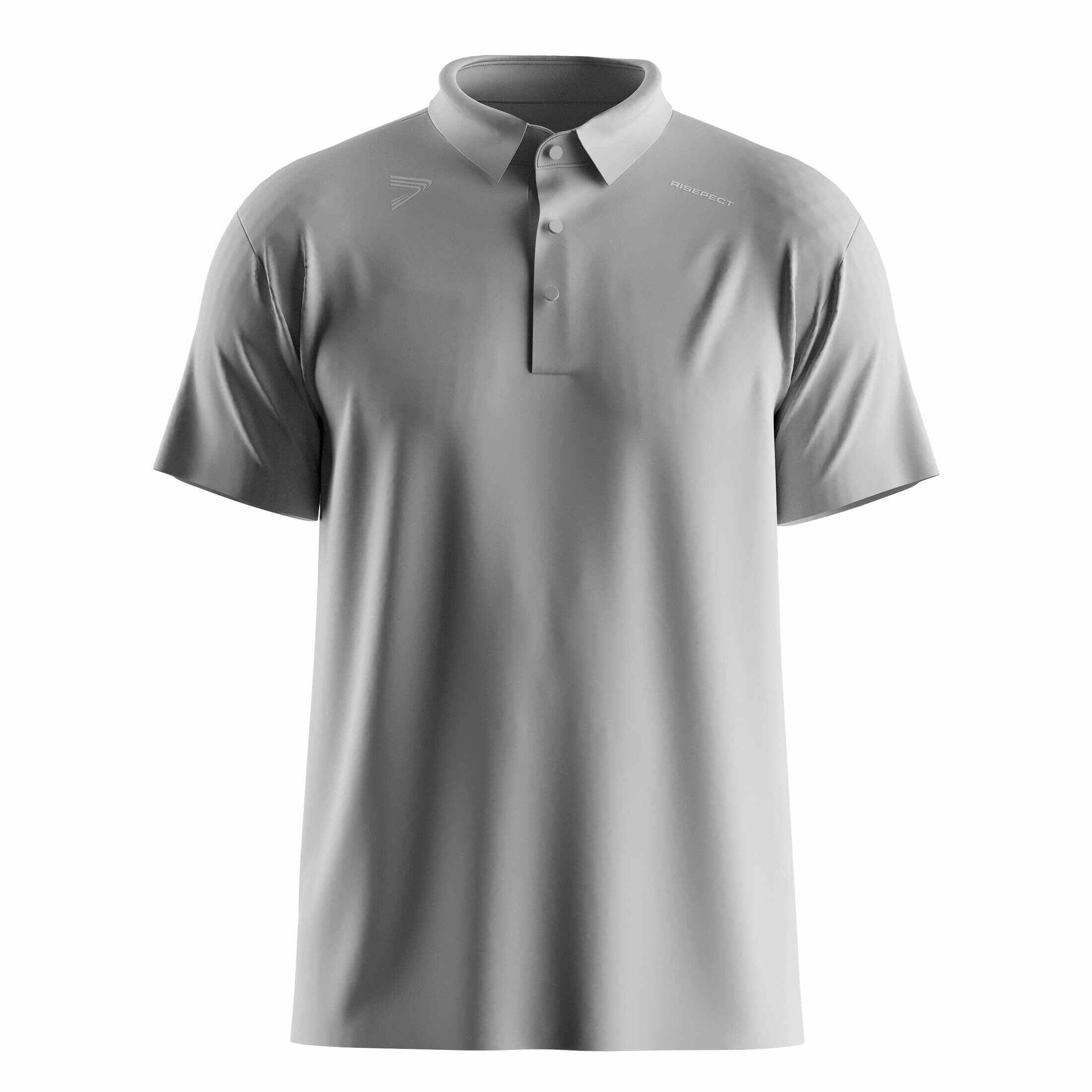 
                Light Gray Heat-bonded Golf Polo Shirt Short Sleeve Wholesale Custom