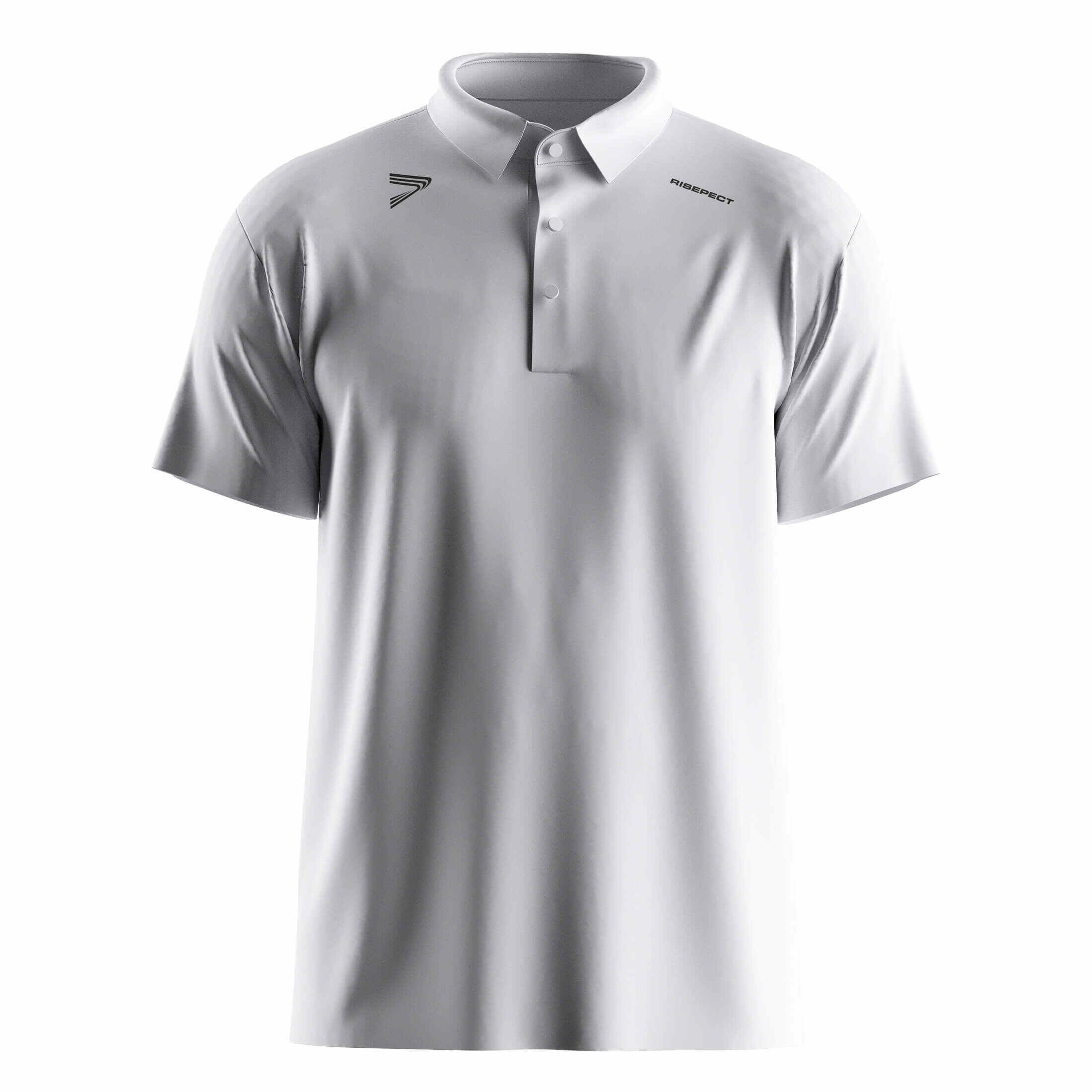 
                White Heat-bonded Golf Polo Shirt Short Sleeve Custom & Wholesale