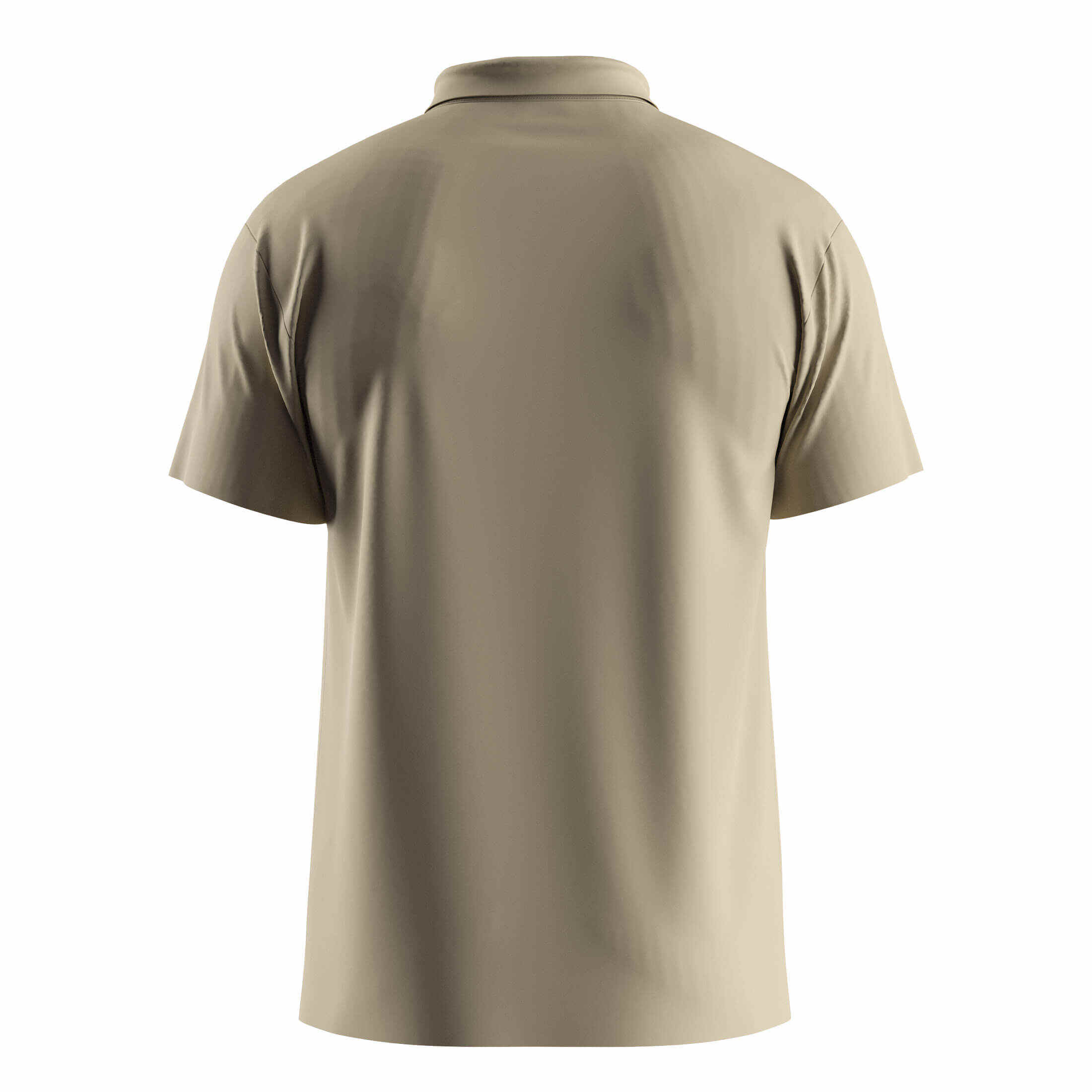 
                Khaki Heat Glue Tech Golf Polo Short Sleeve Shirt B2B Wholesale Supply