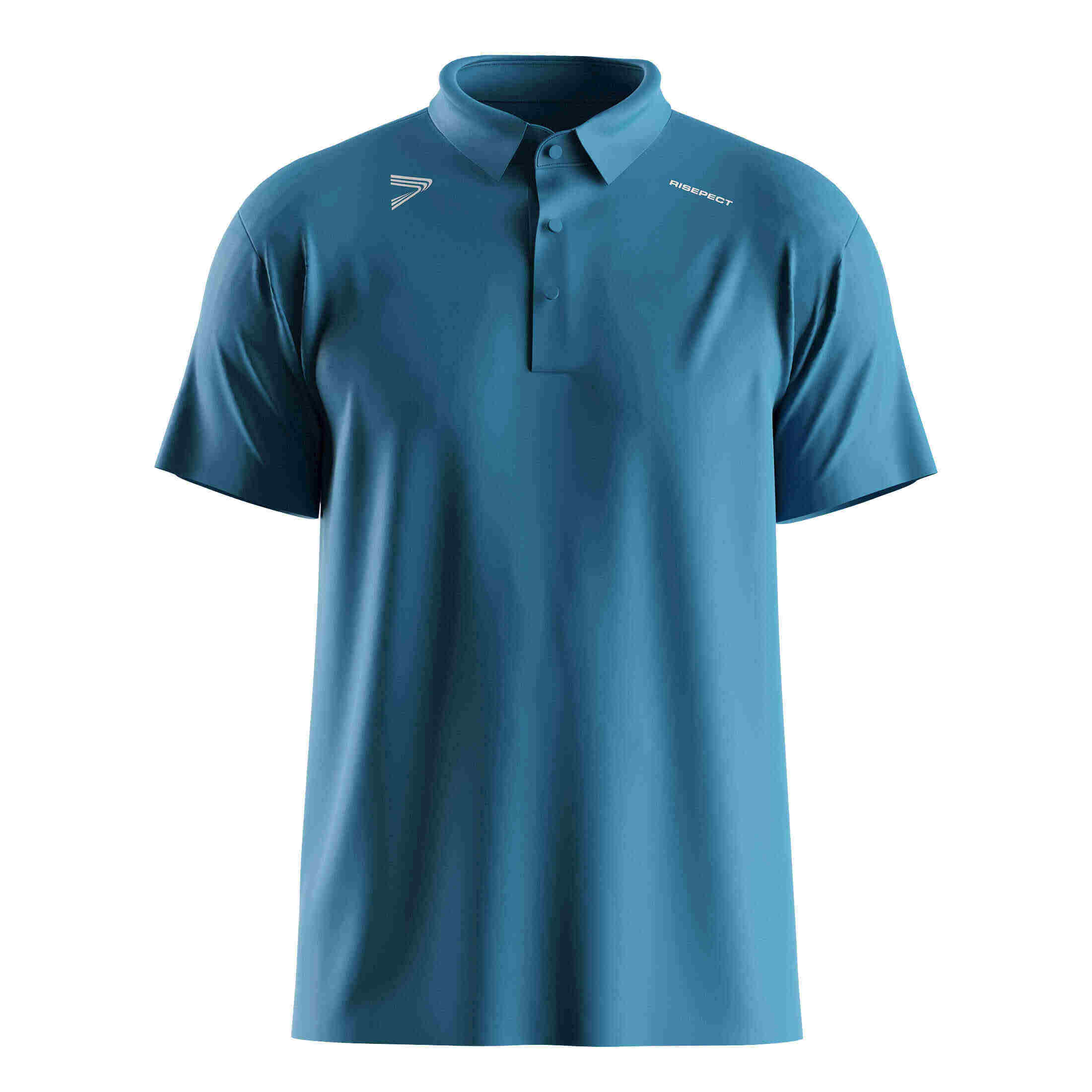 
                Teal Heat Glue Tech Golf Polo SS Shirt Wholesale Customization