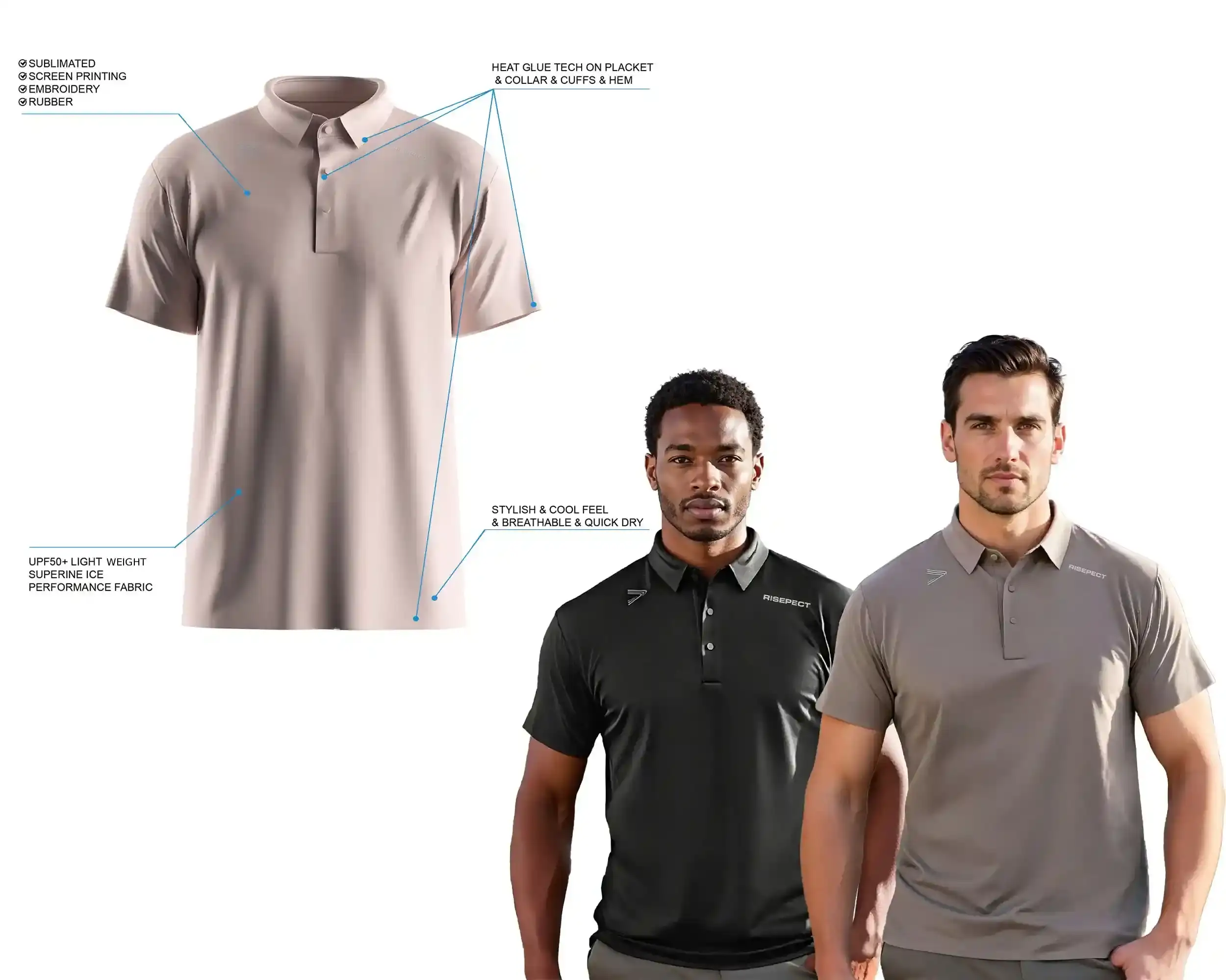 golf short sleeve set-in polo shirts 3.0 Details Feature