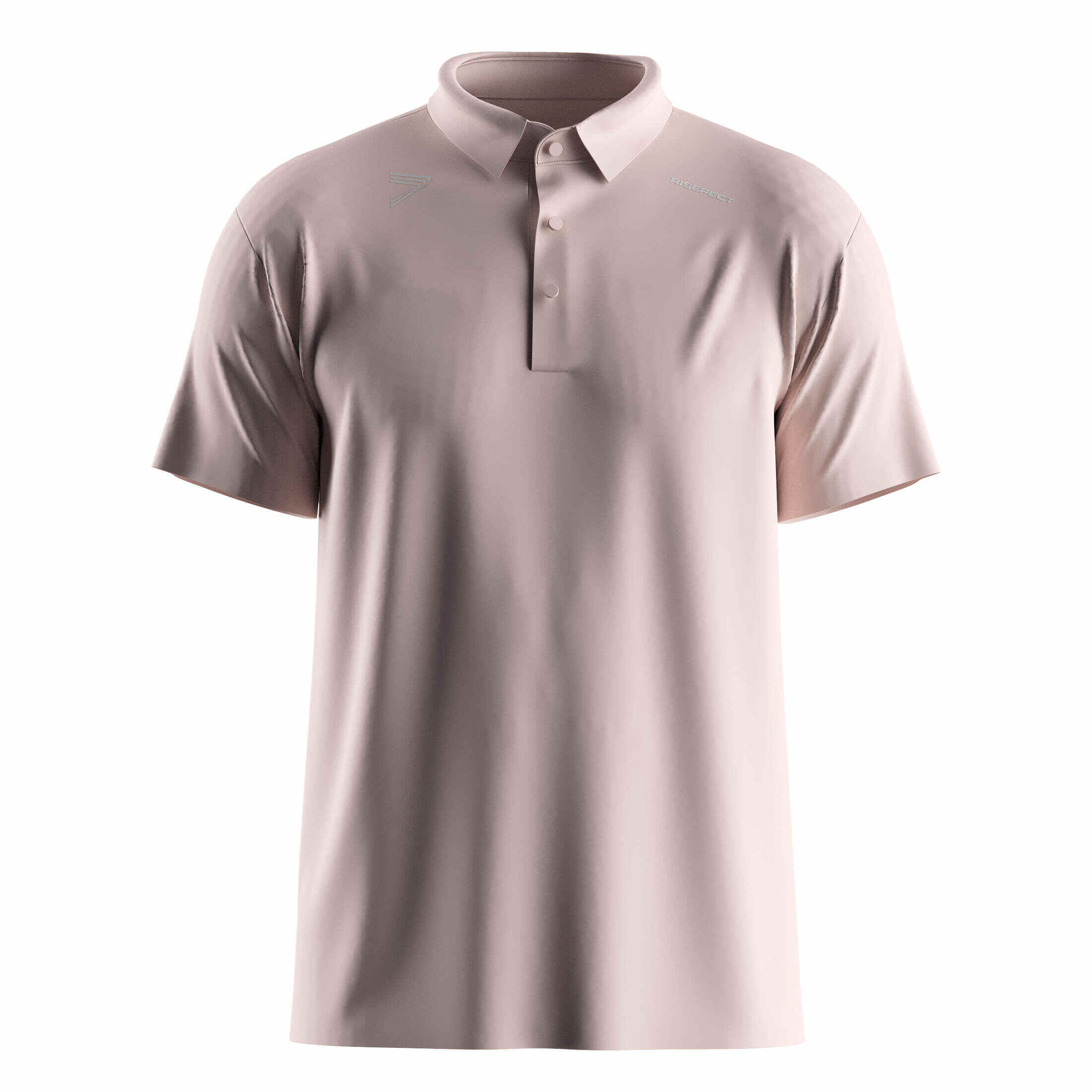 
                Beige Heat-bonded Golf Polo Shirt 3-Button Short Sleeve Bulk Supply