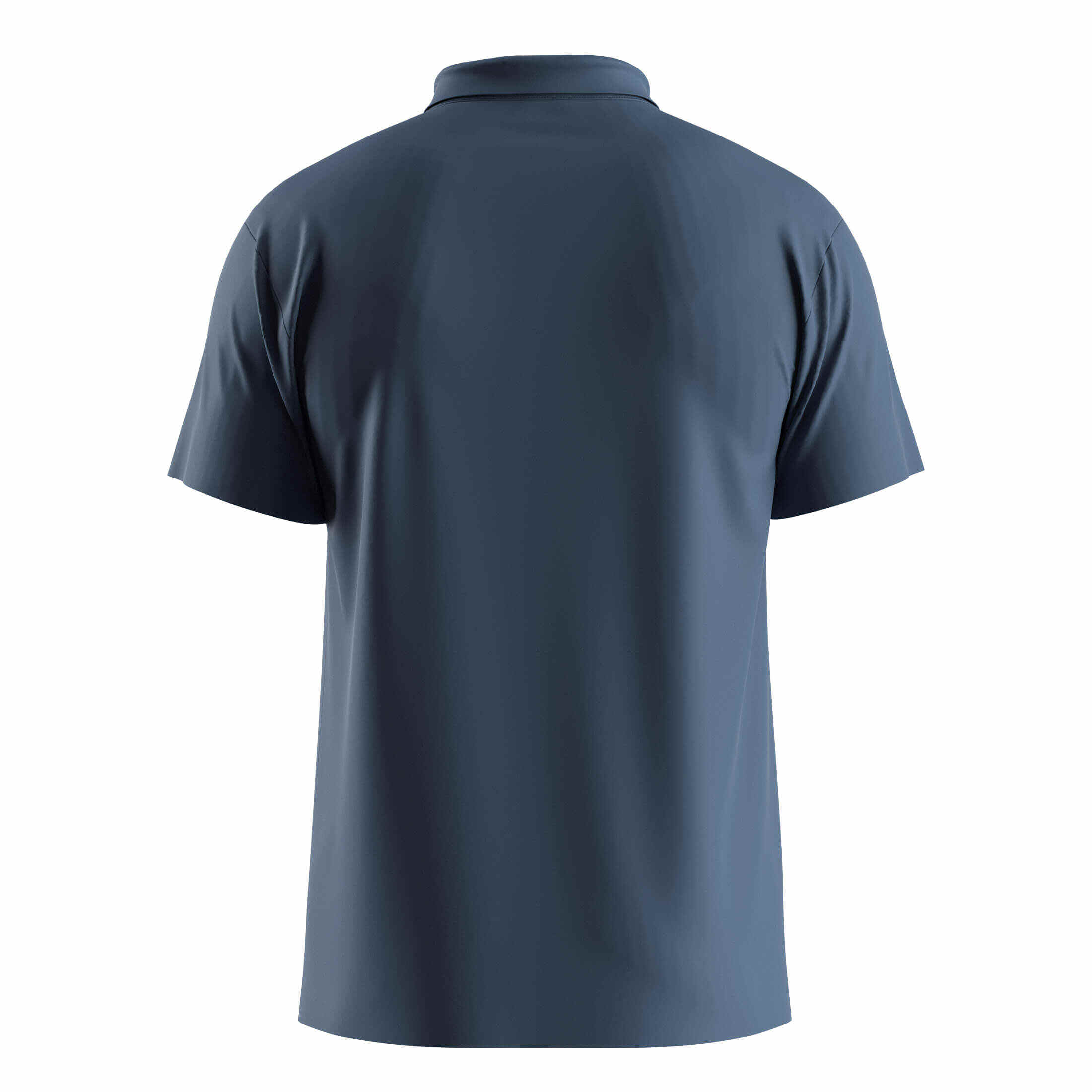 
                Navy Blue Heat Glue Tech Golf Polo Short Sleeve Shirt Wholesale Custom