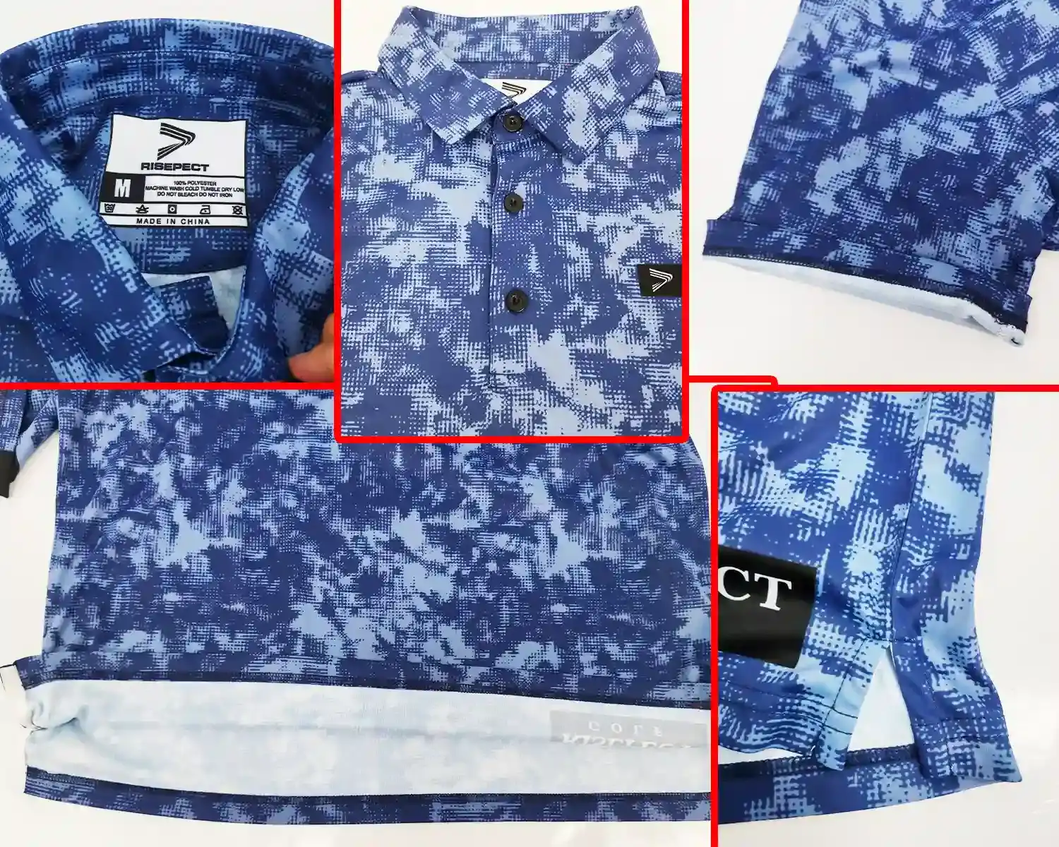 The details design of golf button short sleeve polo