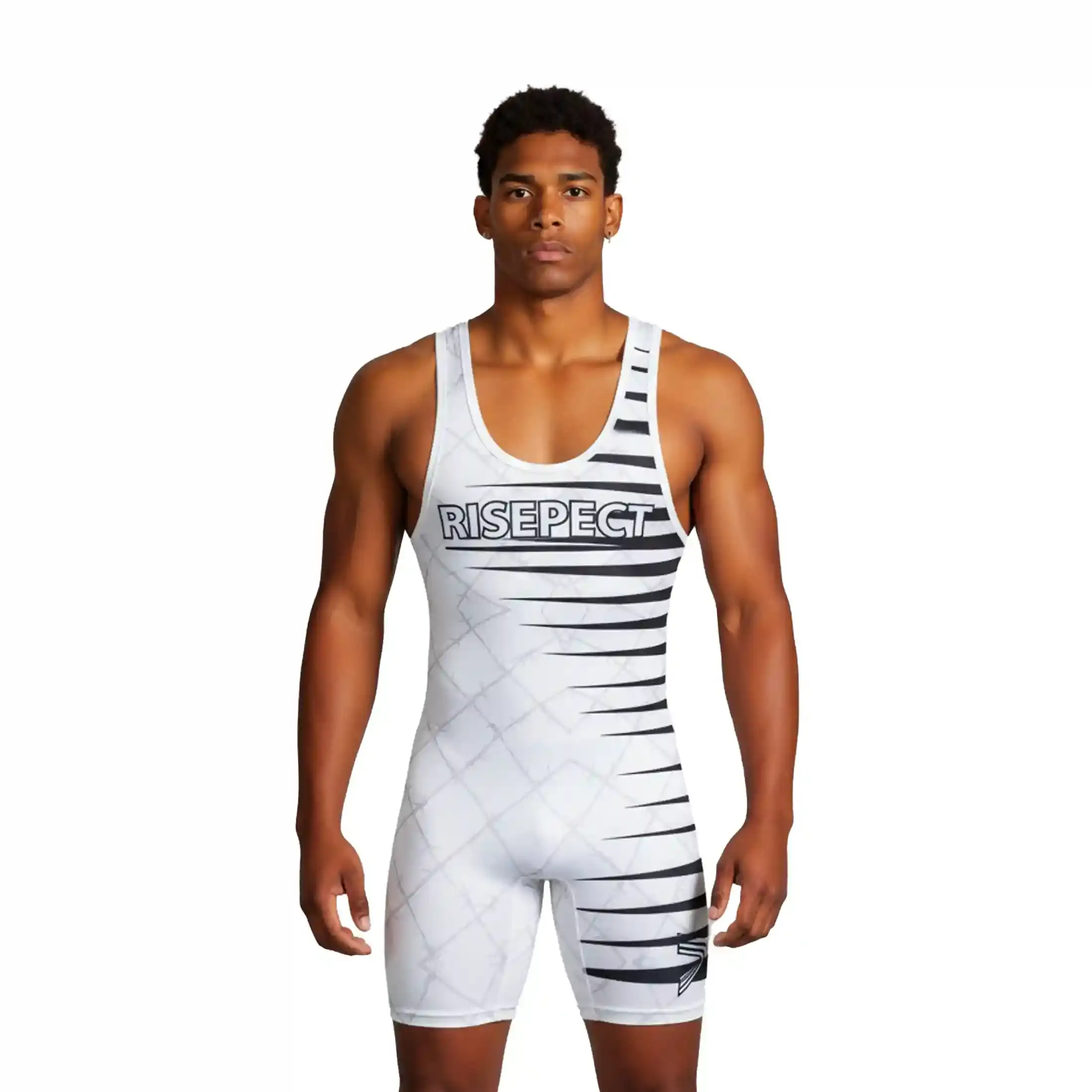 
                WHITE SPINE CUSTOM PRINTED WRESTLING SINGLETS