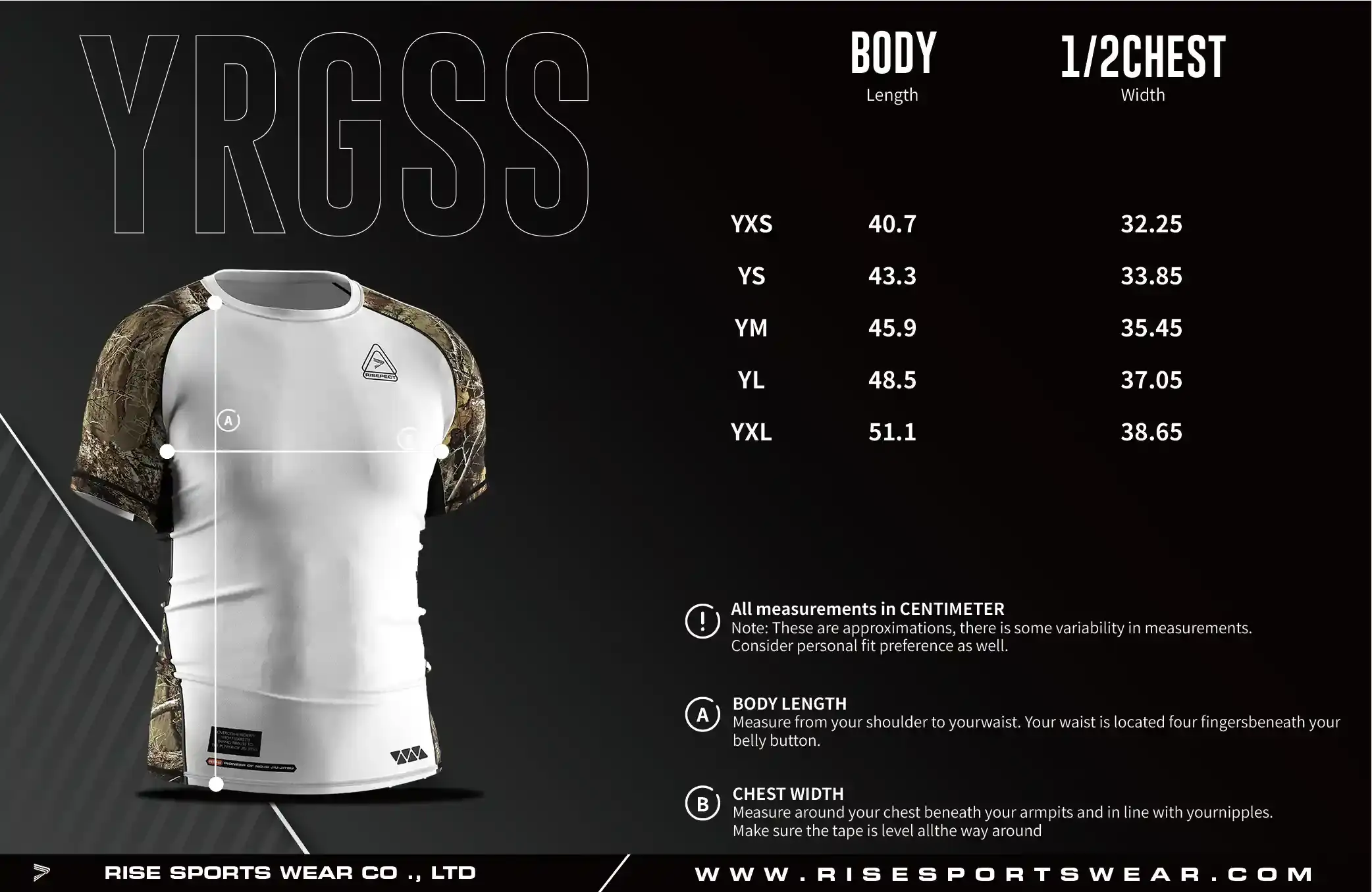Youth Size Chart