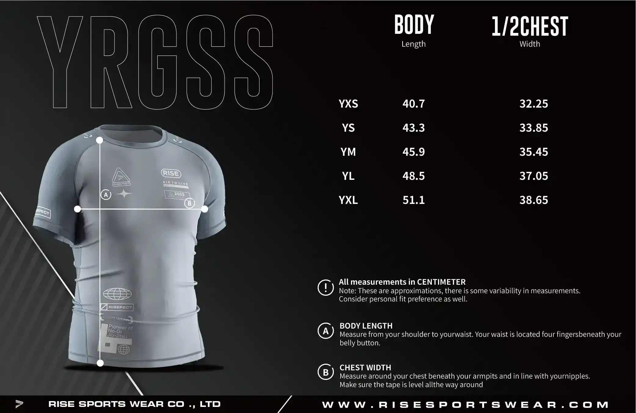 Youth Size Chart