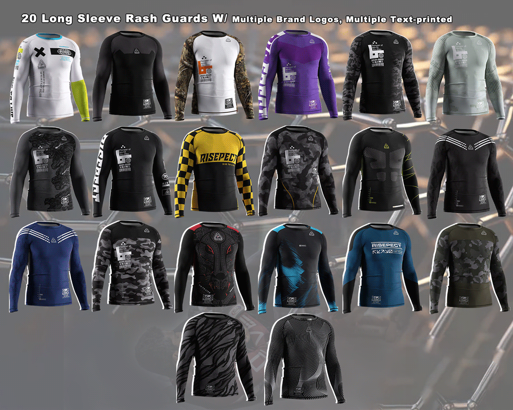 20 men's rash guard long sleeve underarm mesh 3.0