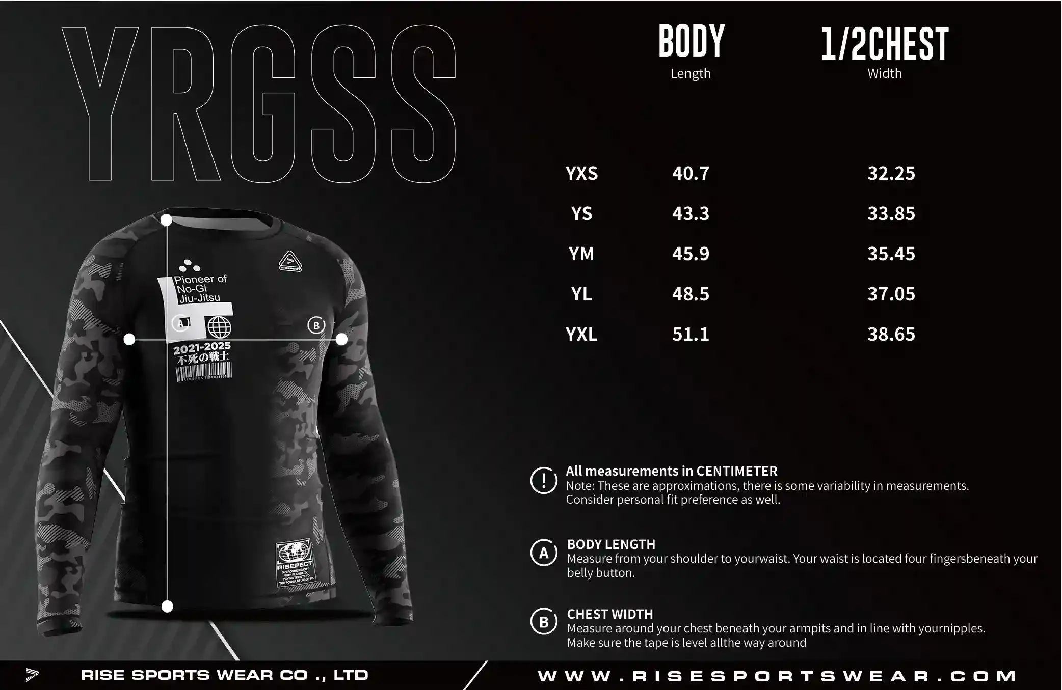 Youth Size Chart
