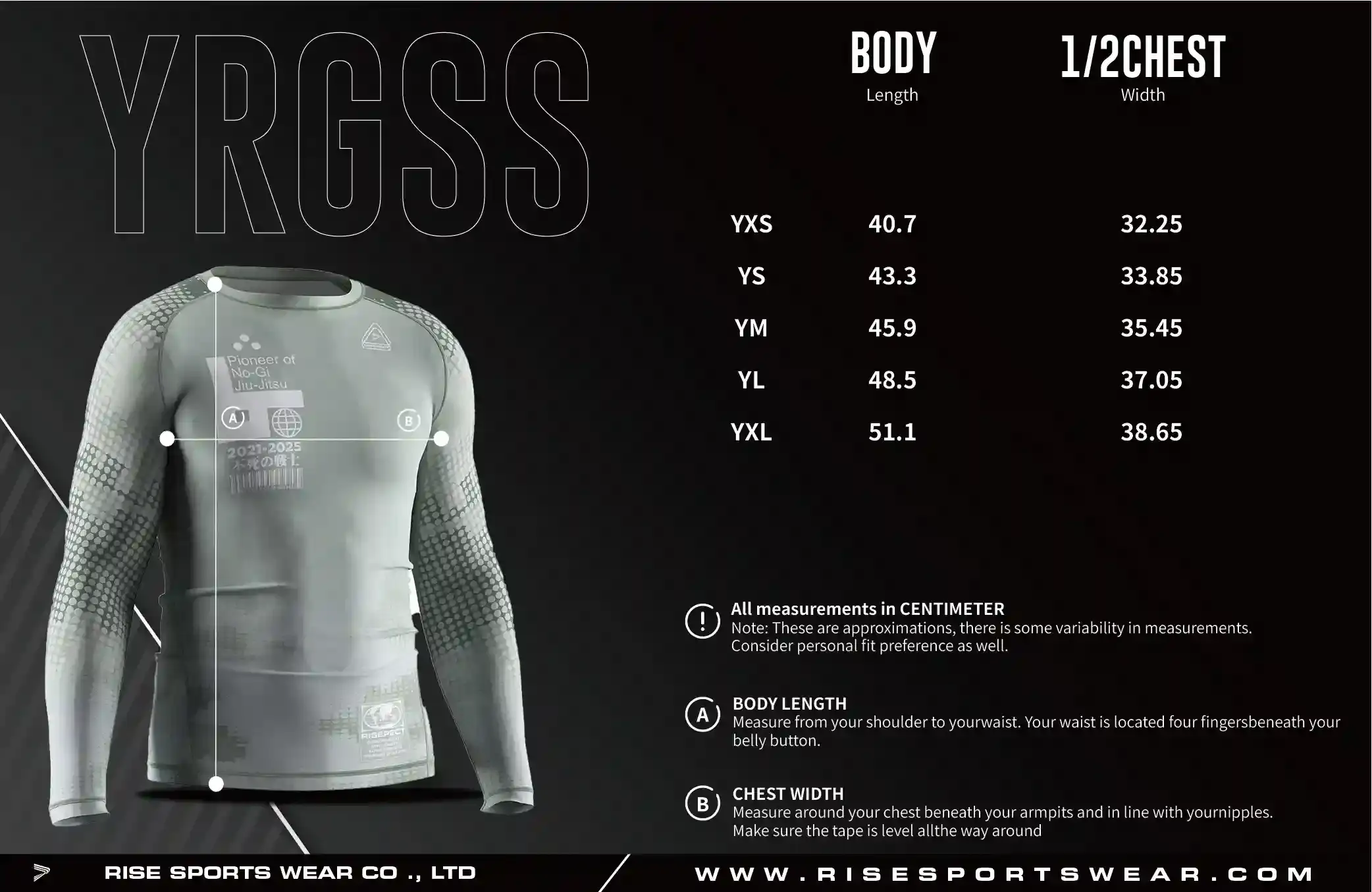 Youth Size Chart