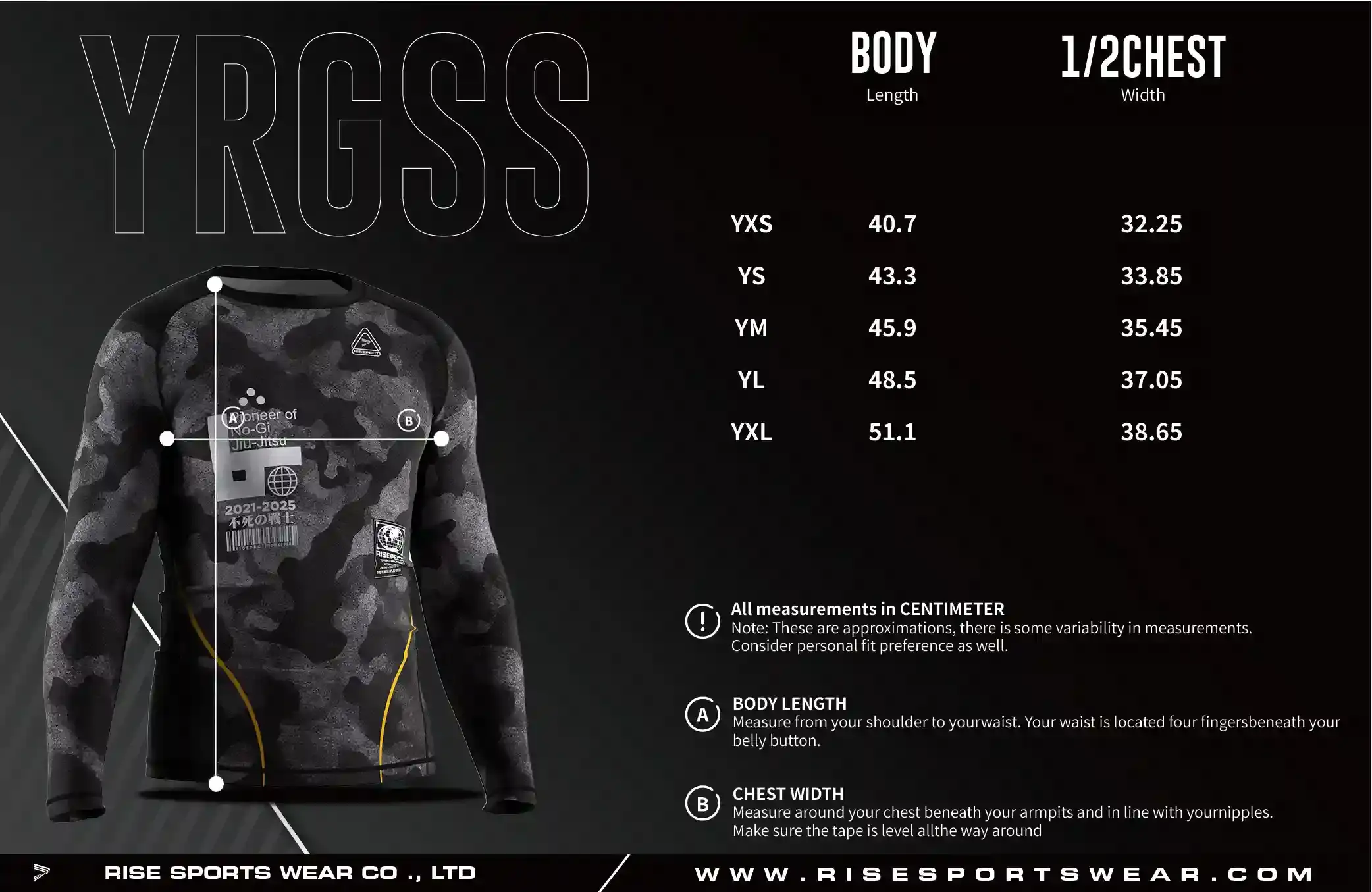 Youth Size Chart