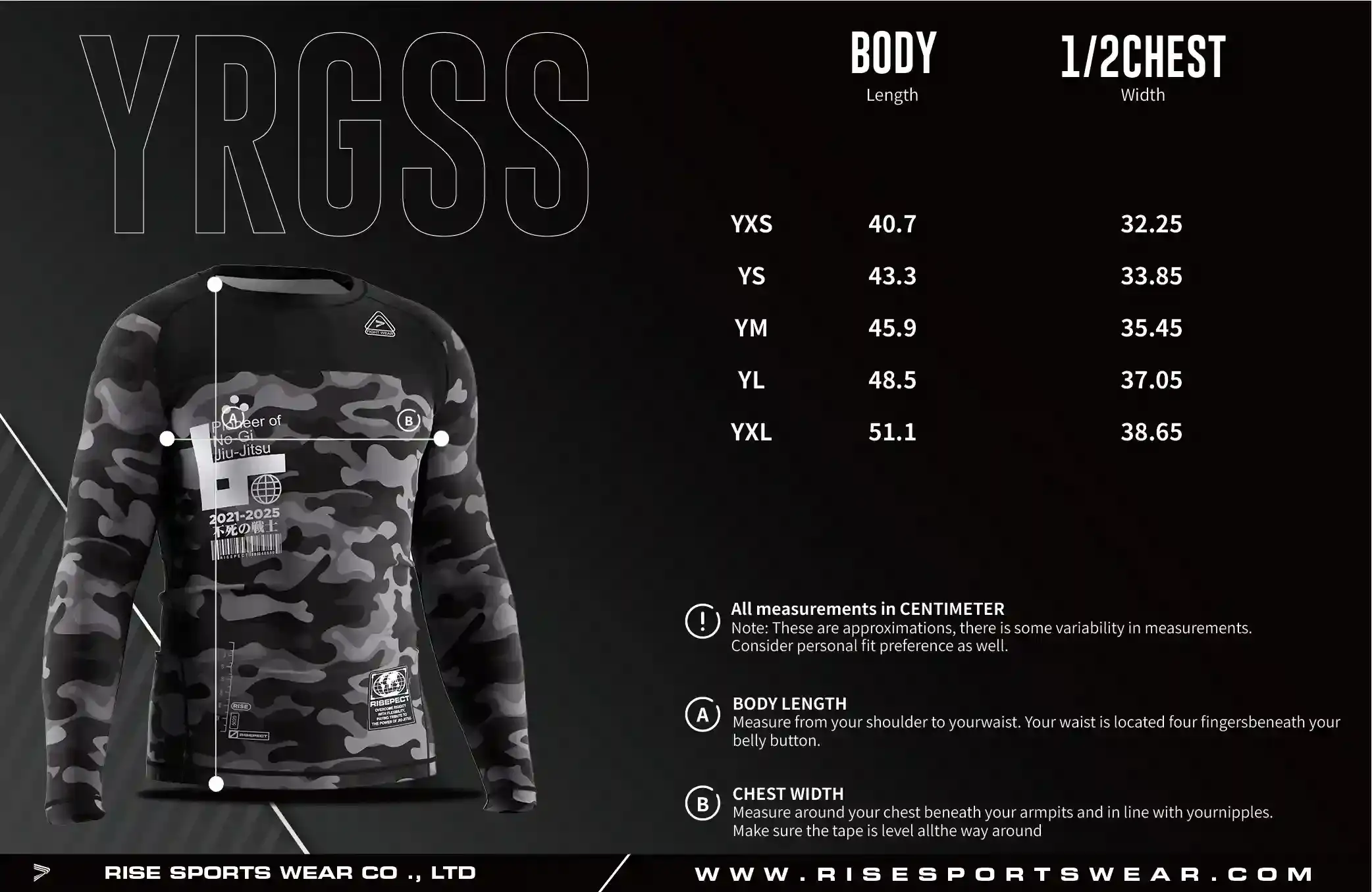 Youth Size Chart