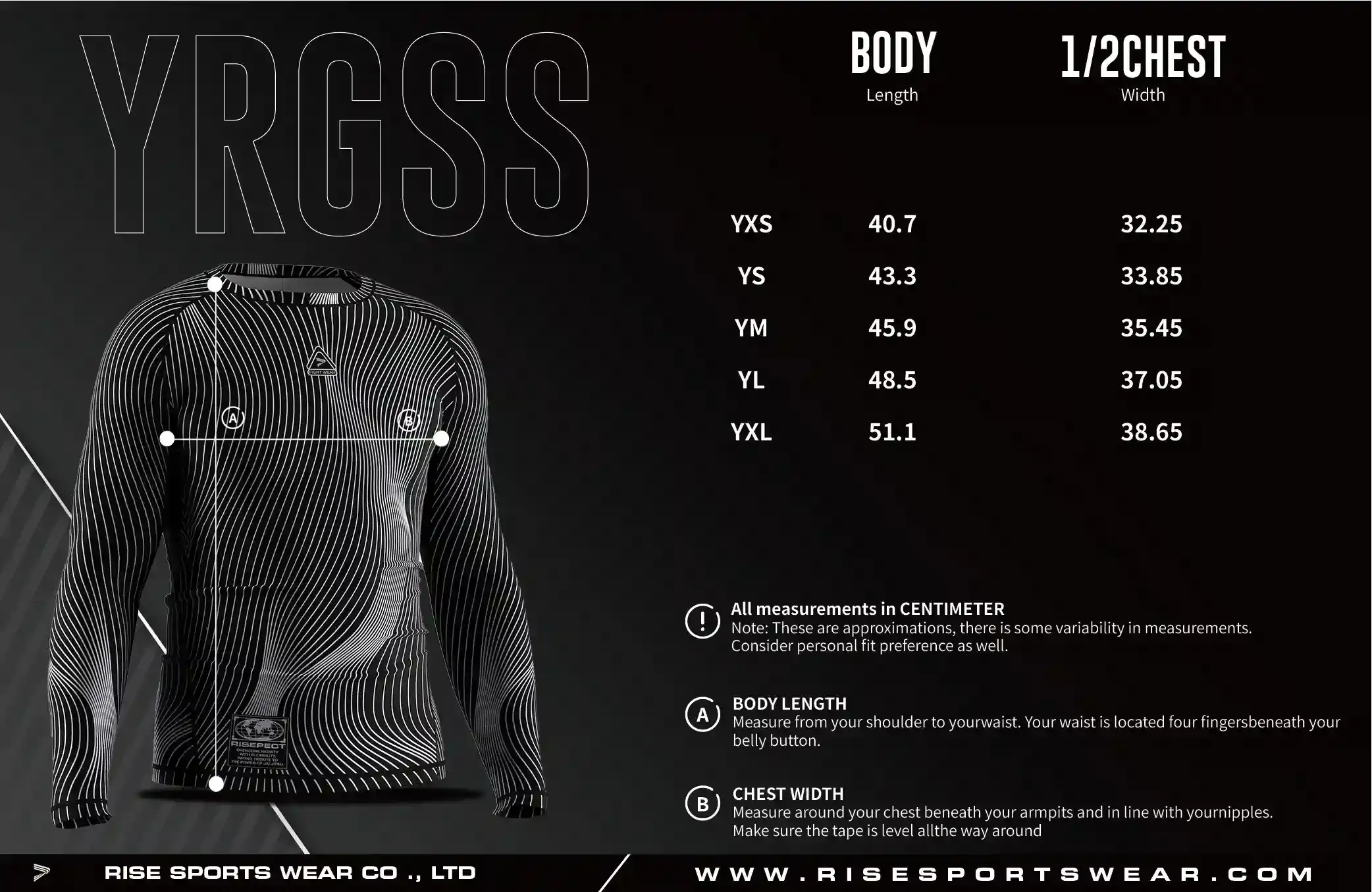 Youth Size Chart