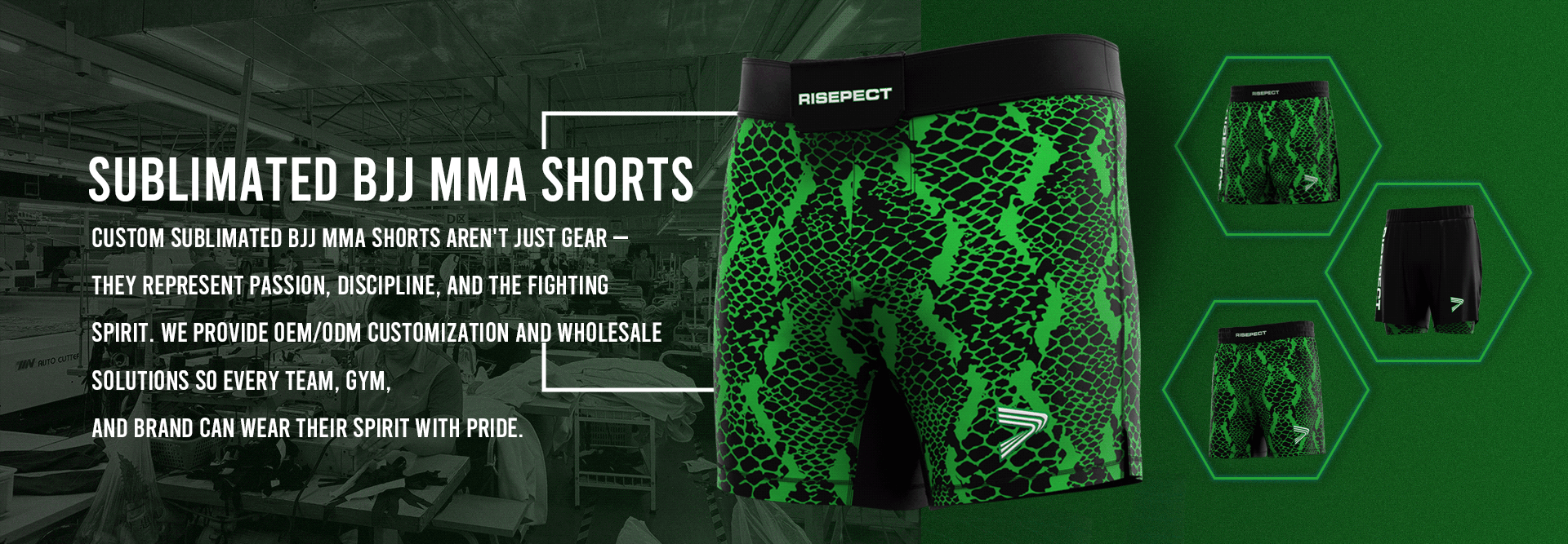 Sublimated BJJ MMA Shorts