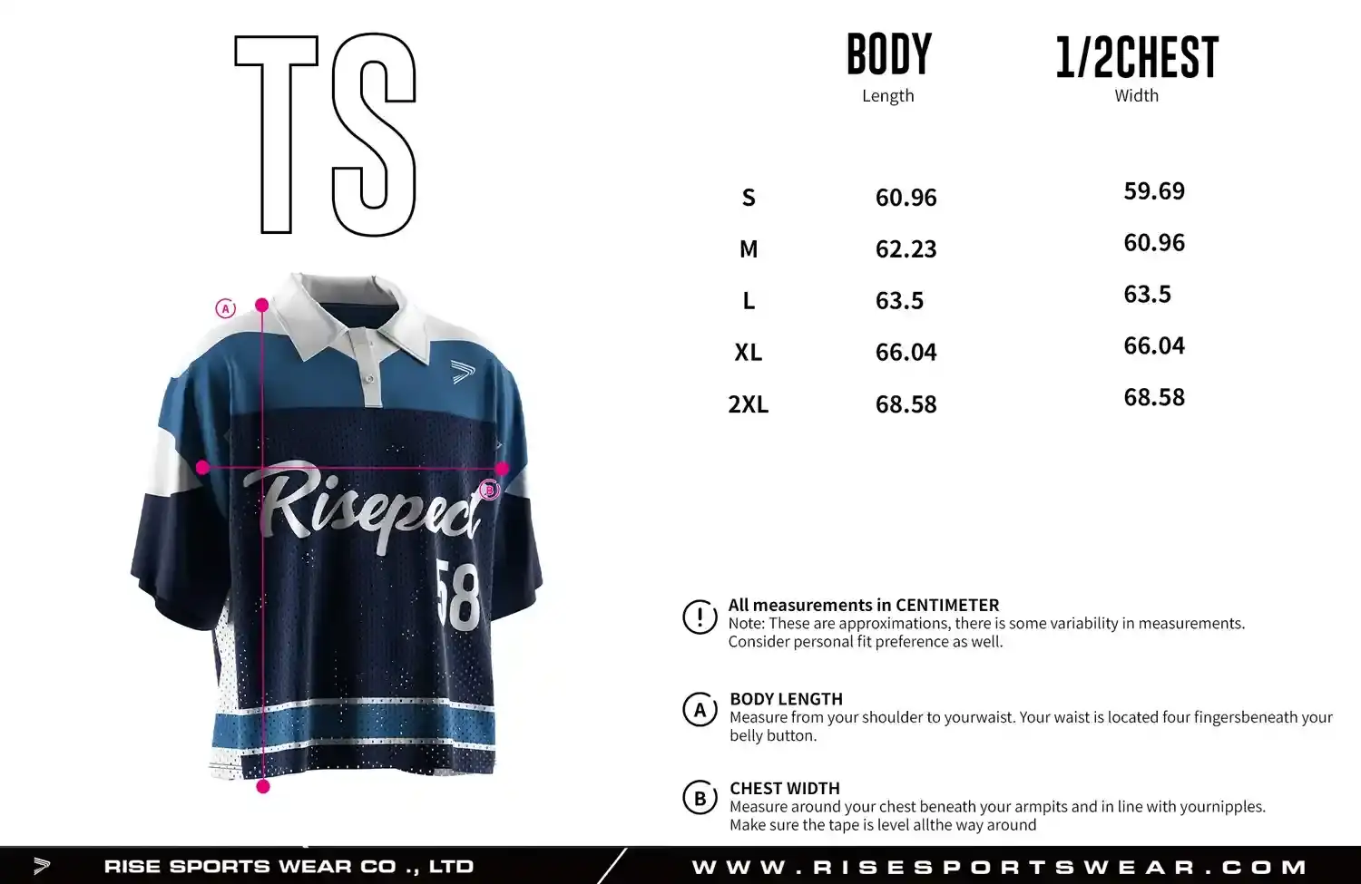 Men's Sizes Chart of Polo Collar Loose Fit American Football Tee Shirts Street Retro
